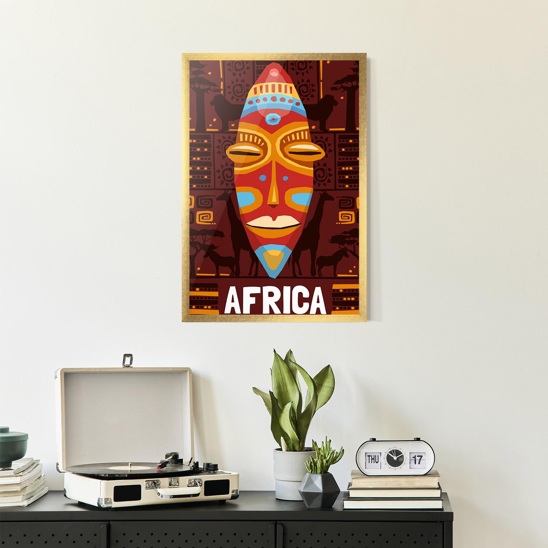 Poster Înrămat Africa Mask mockup 2