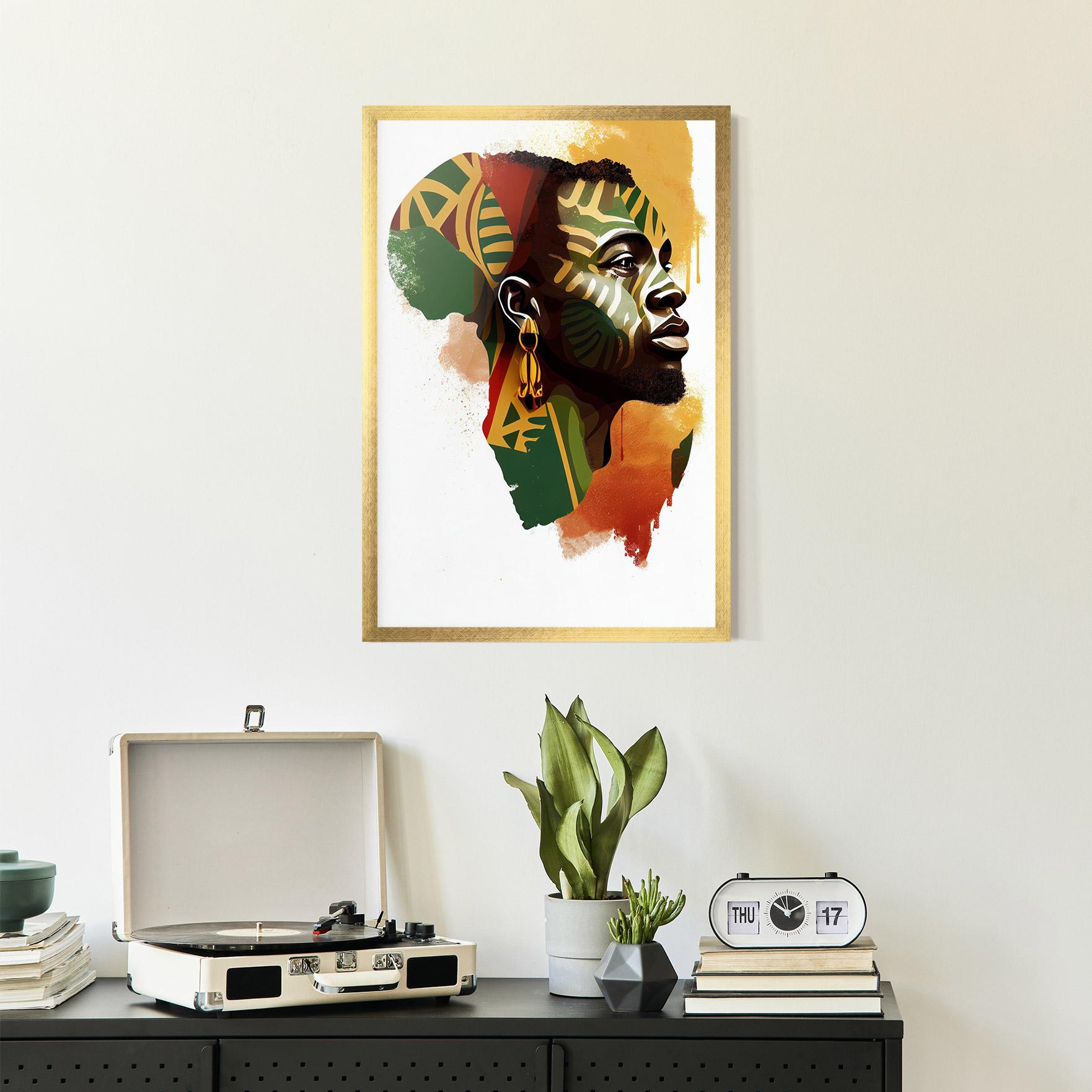 Poster Înrămat African People Illustration mockup 2