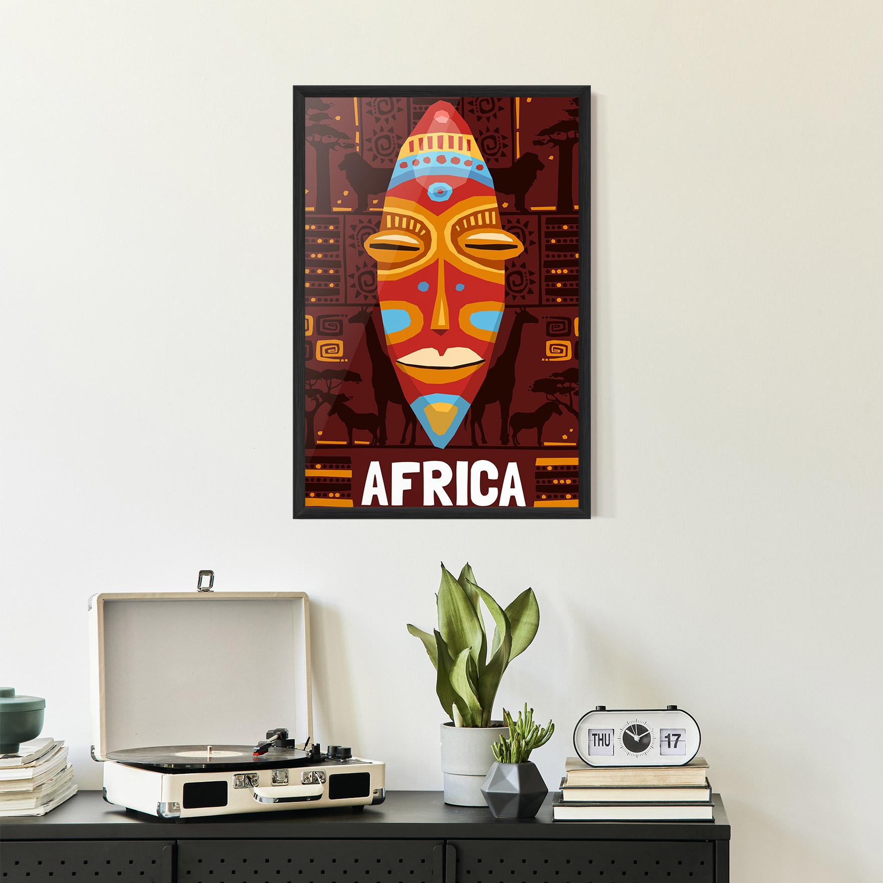 Poster Înrămat Africa Mask mockup 2