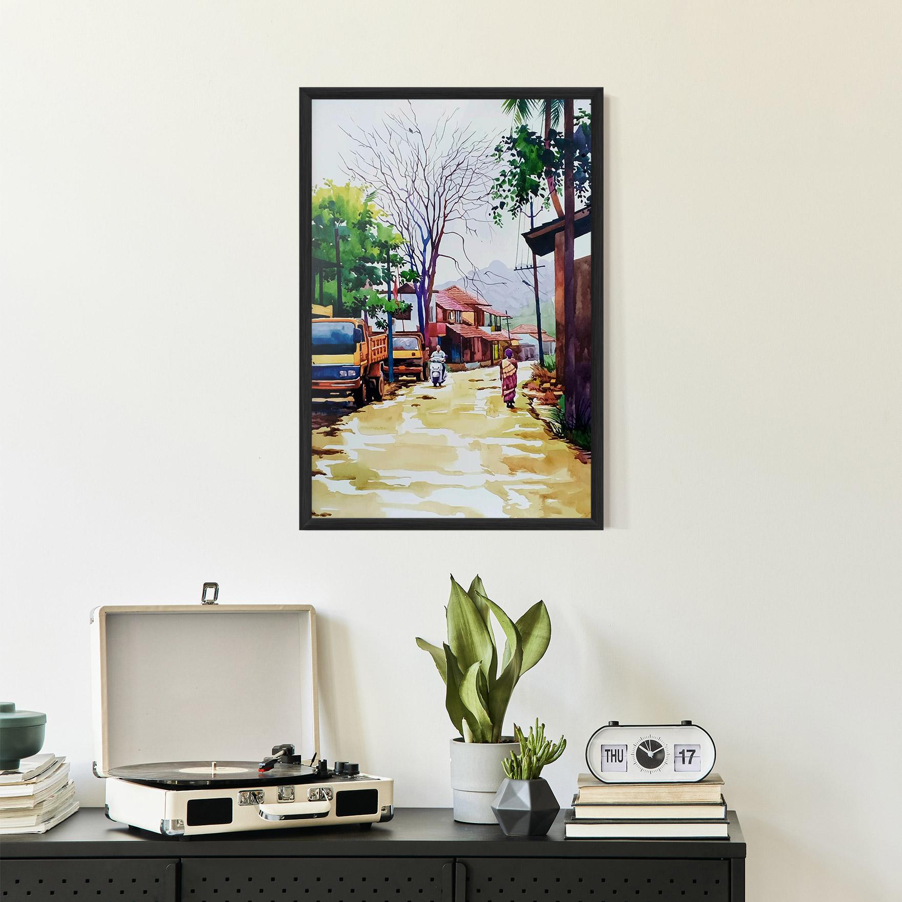 Poster Înrămat African City mockup 2