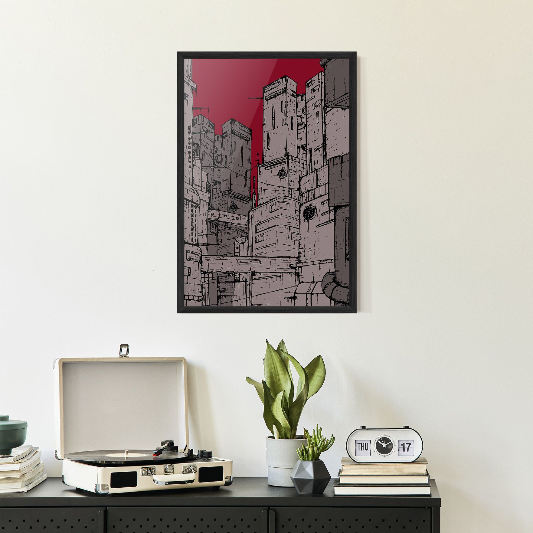 Grey Red City mockup 2