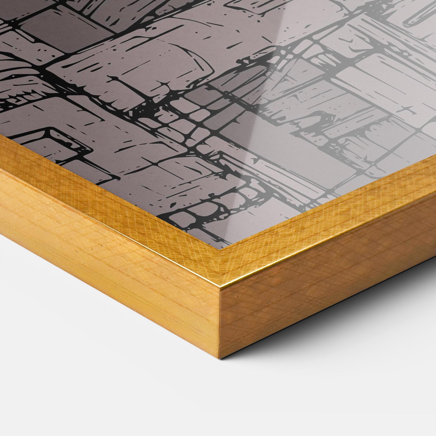 Poster Înrămat Grey Red City mockup 3