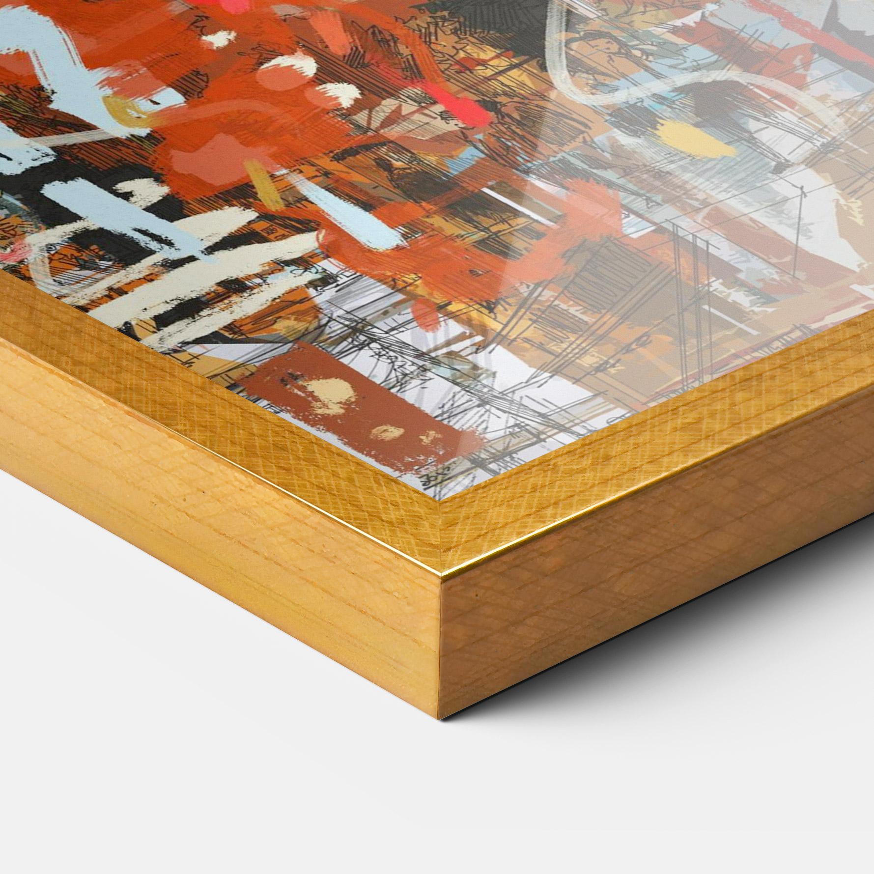 Poster Înrămat Seamless Colorful City mockup 3