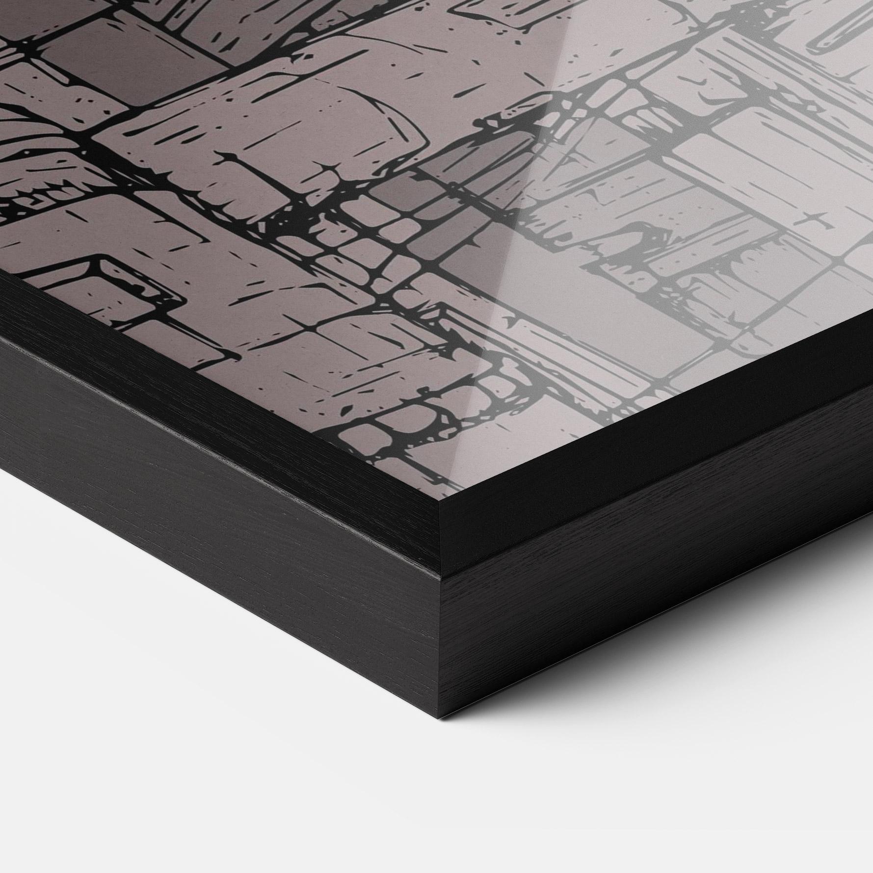 Poster Înrămat Grey Red City mockup 3