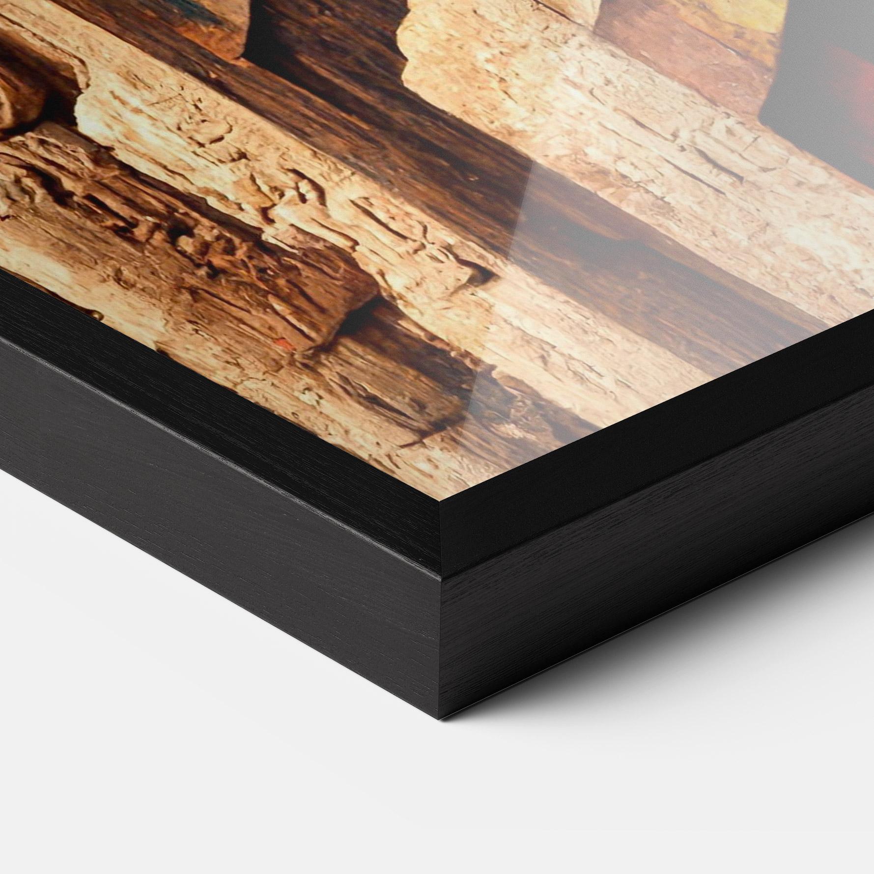 Poster Înrămat Mayan Style Wood mockup 3