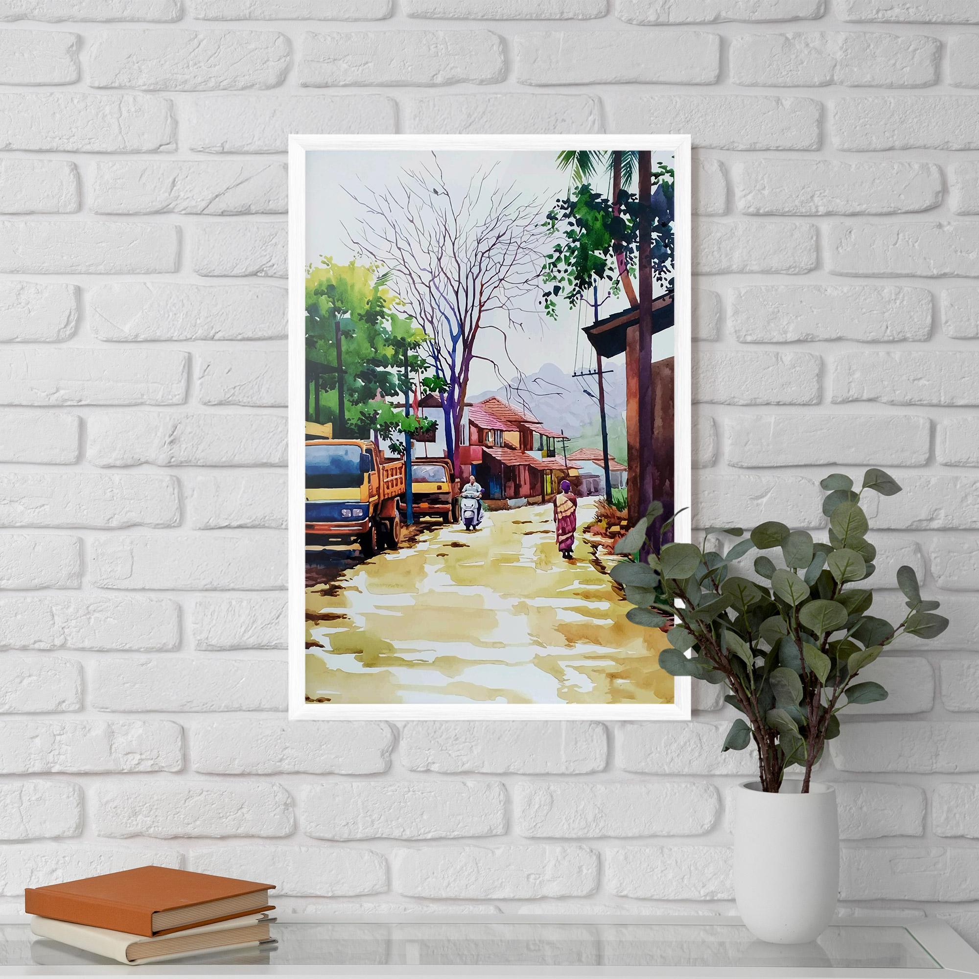 Poster Înrămat African City mockup 5