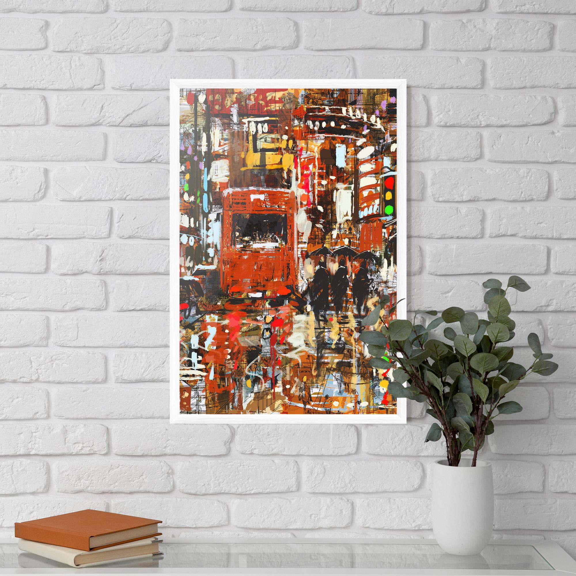 Poster Înrămat Seamless Colorful City mockup 5