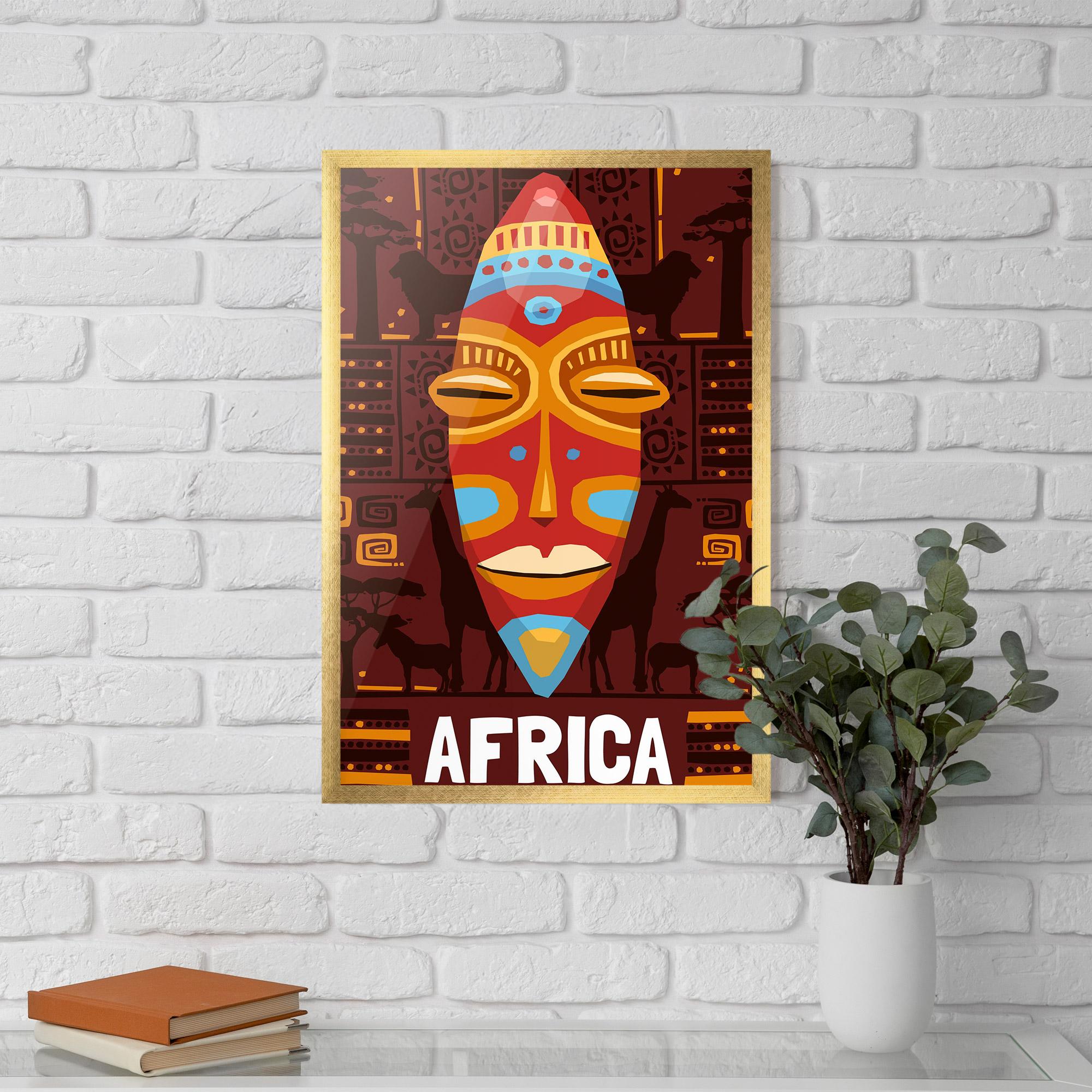 Poster Înrămat Africa Mask mockup 5