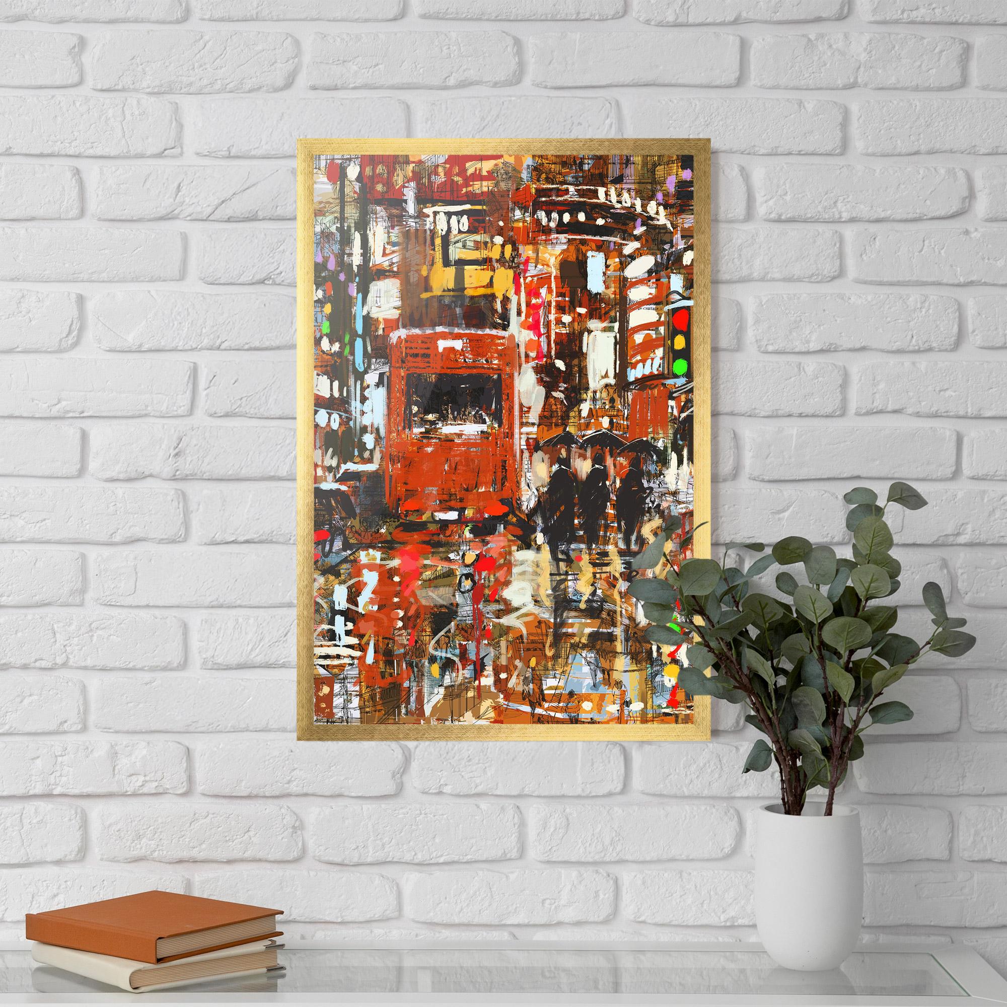 Poster Înrămat Seamless Colorful City mockup 5