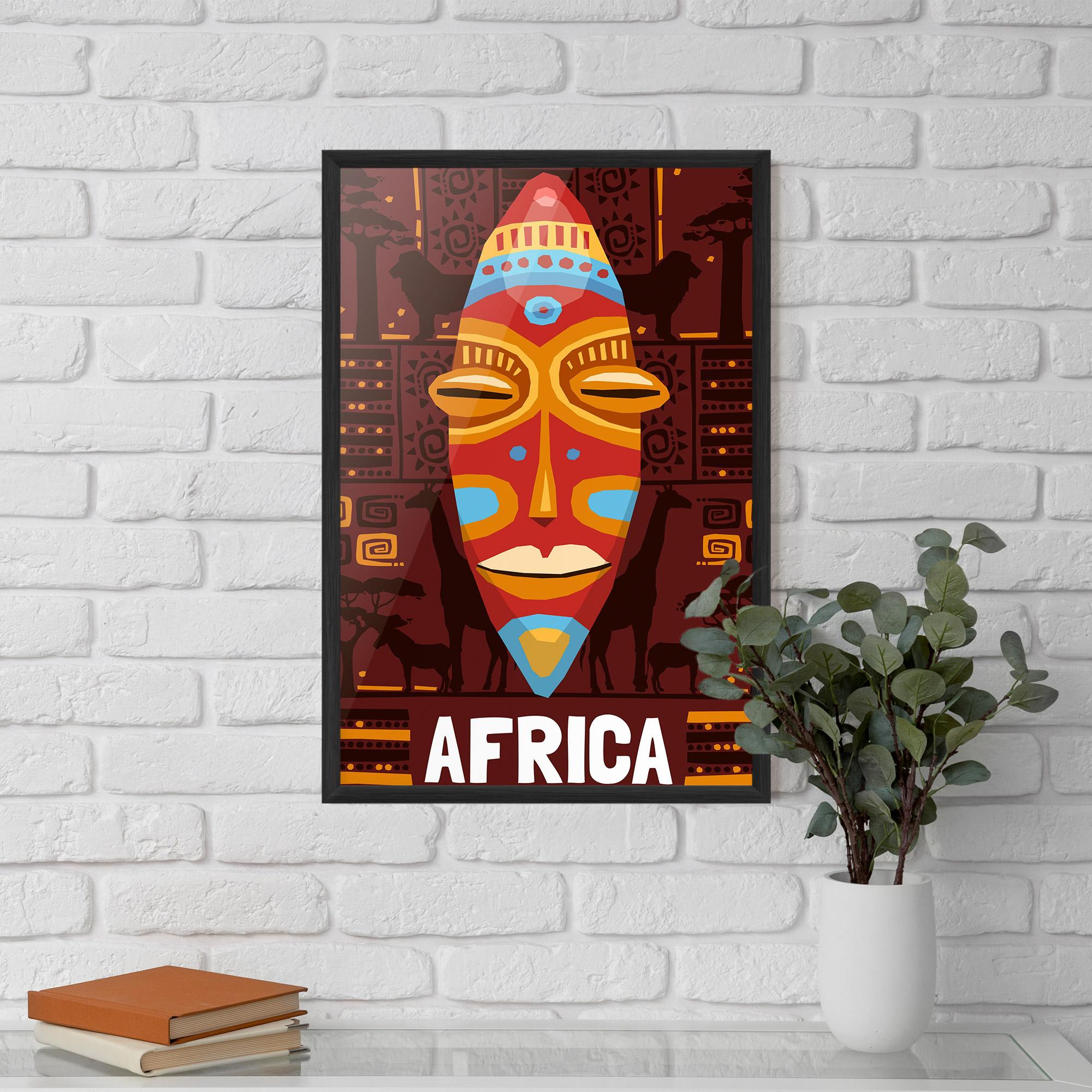 Poster Înrămat Africa Mask mockup 5