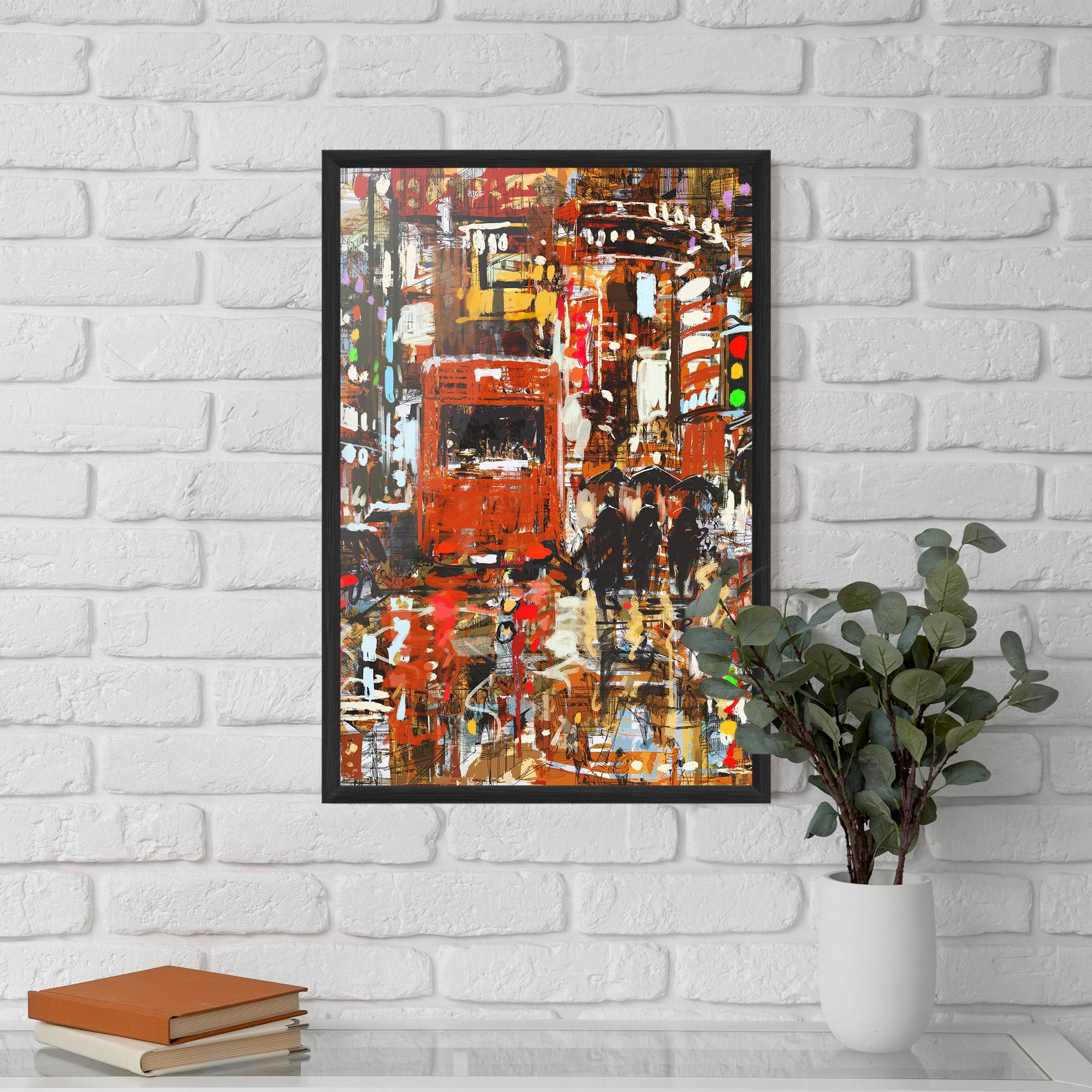 Poster Înrămat Seamless Colorful City mockup 5