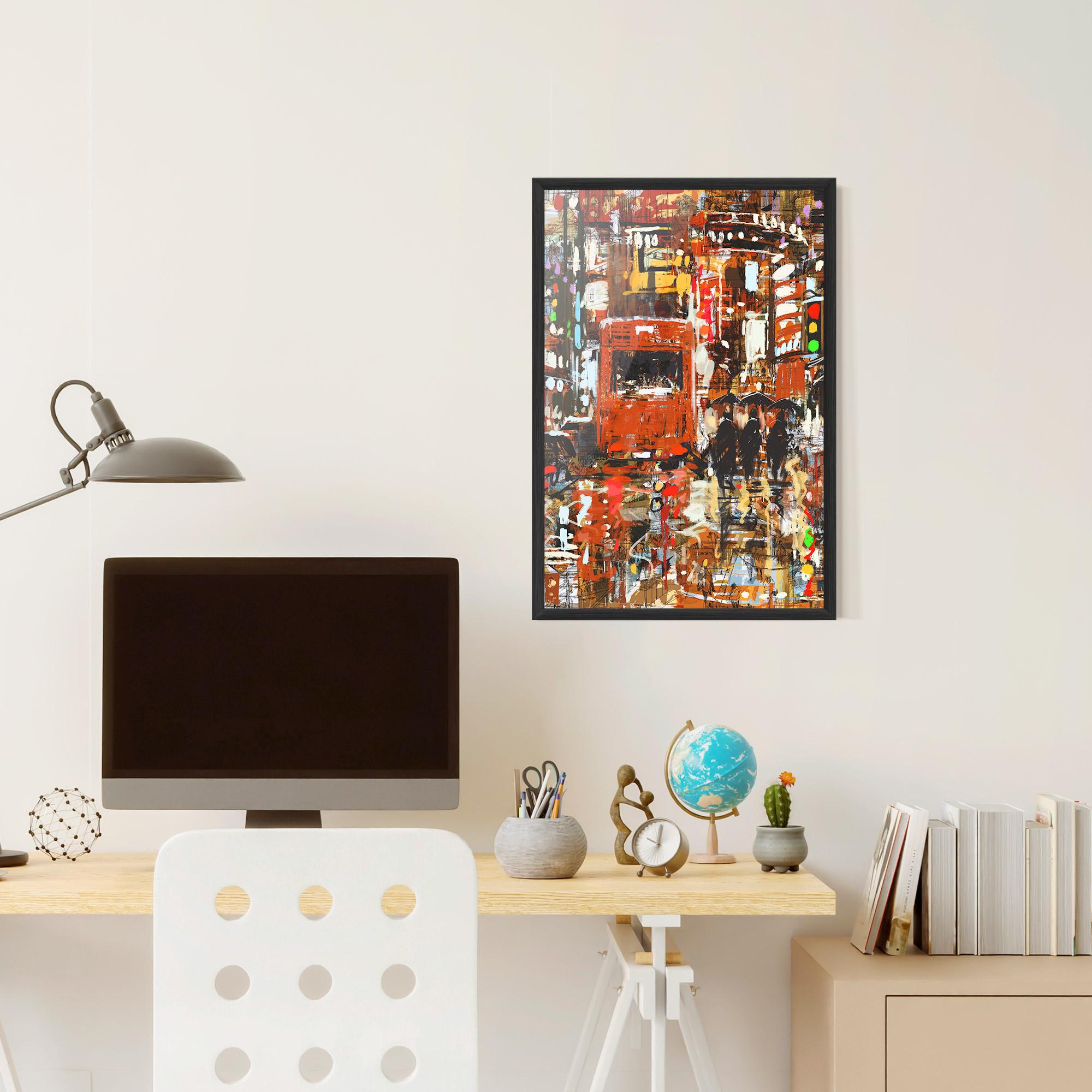 Poster Înrămat Seamless Colorful City mockup 6