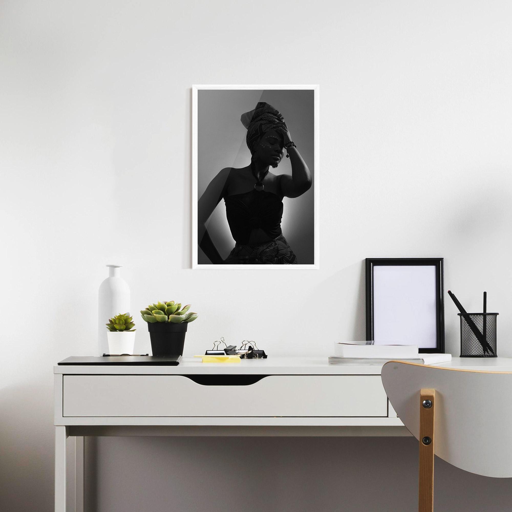 Poster Înrămat African Woman Shadow mockup 7
