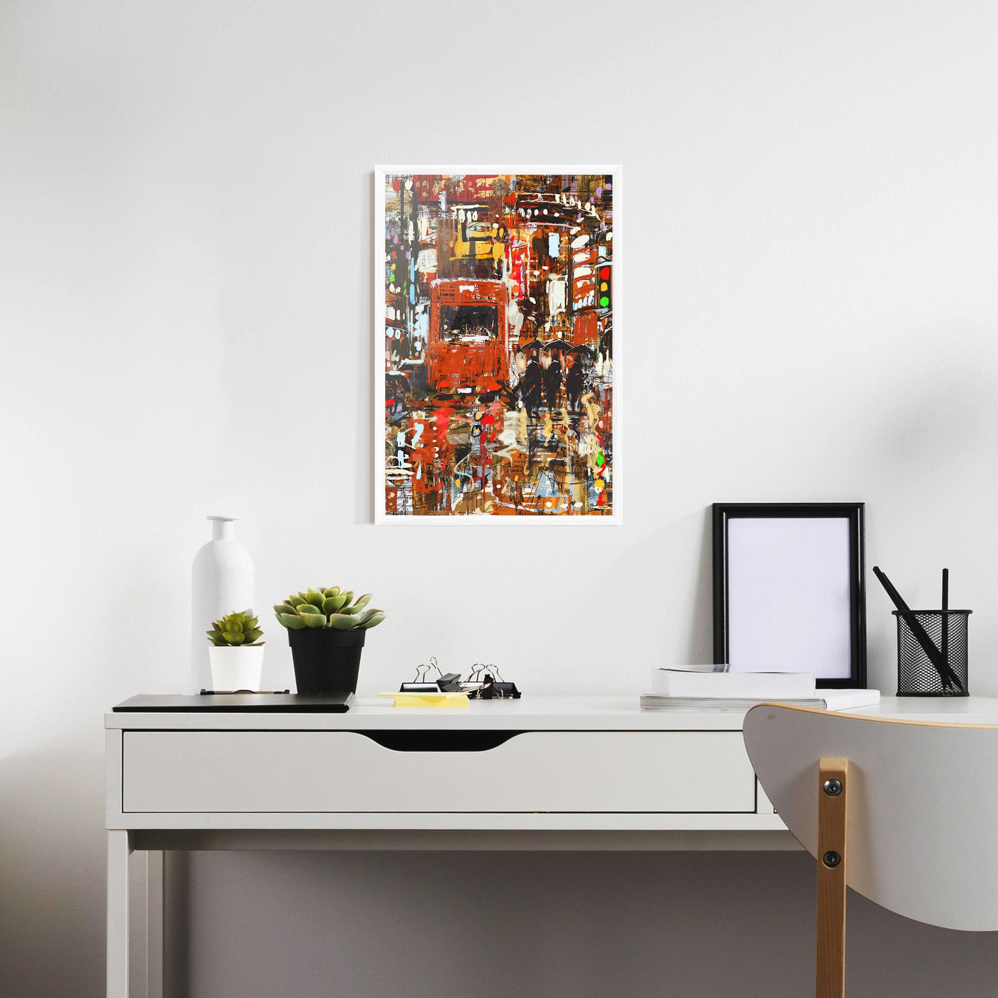 Poster Înrămat Seamless Colorful City mockup 7