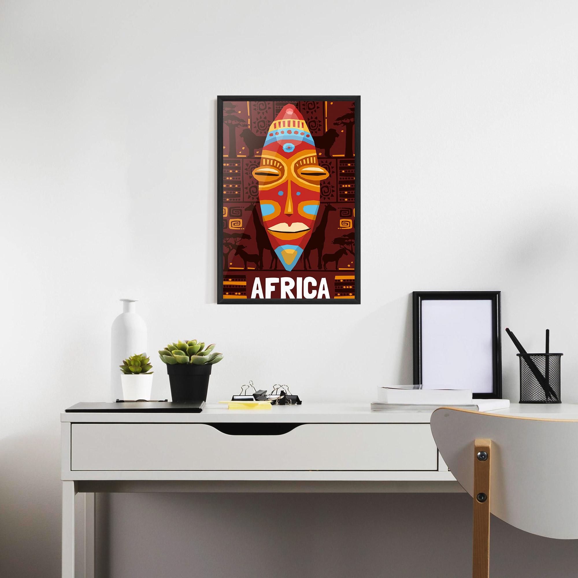 Poster Înrămat Africa Mask mockup 7