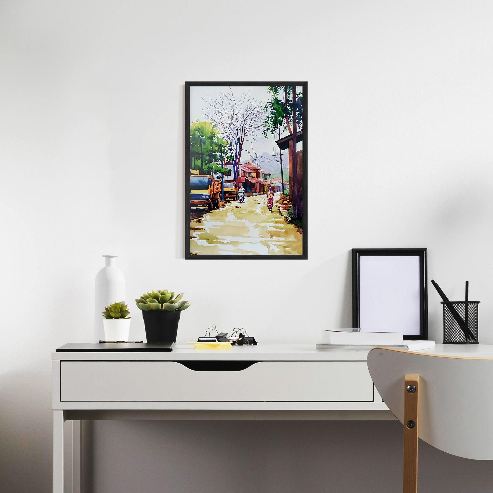 Poster Înrămat African City mockup 7