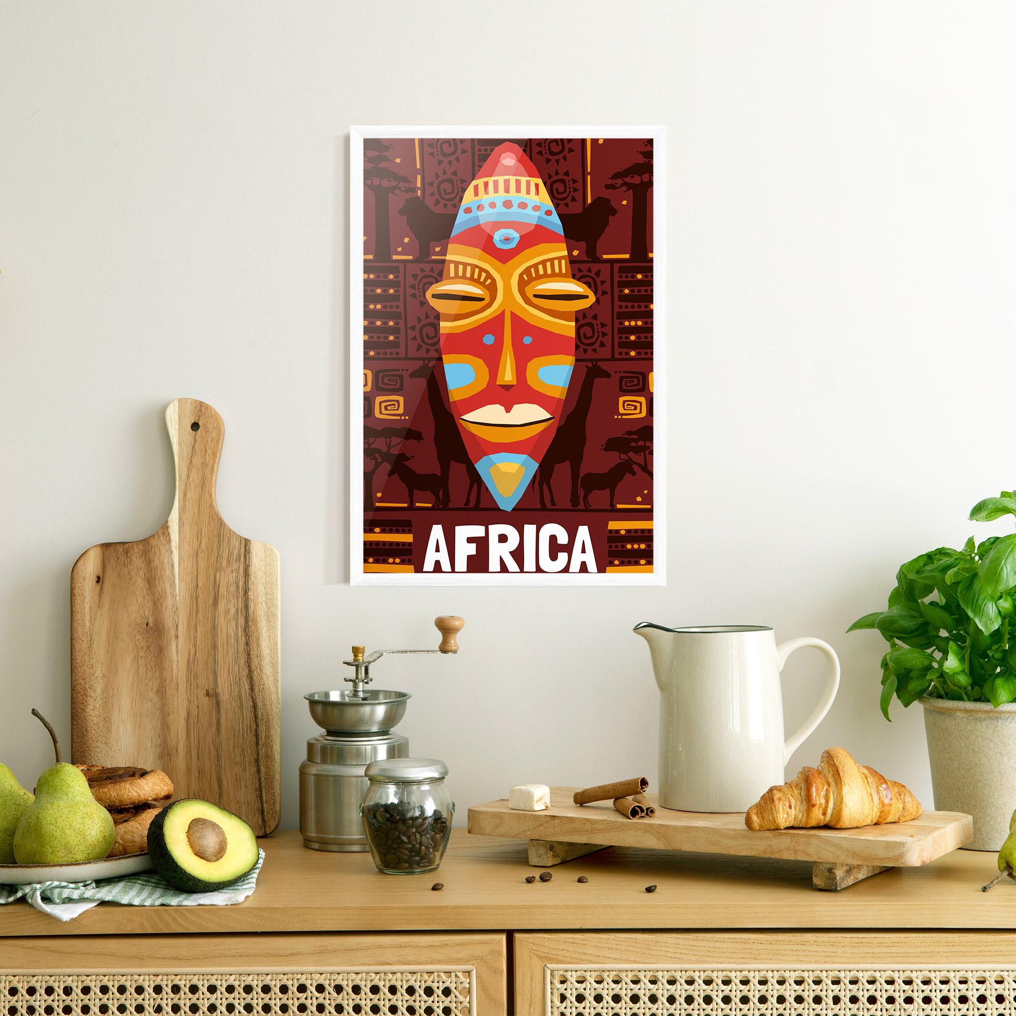 Poster Înrămat Africa Mask mockup 8