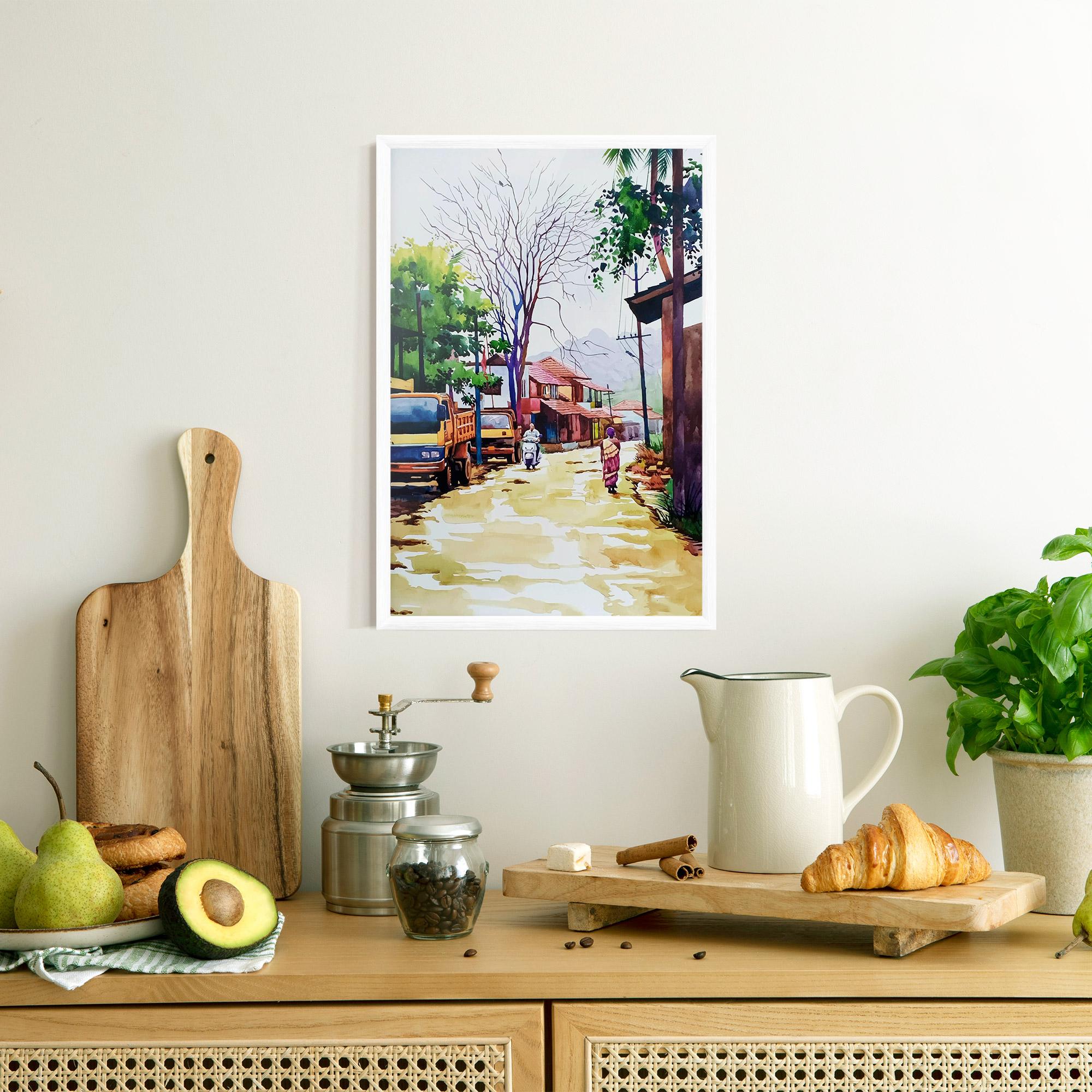 Poster Înrămat African City mockup 8