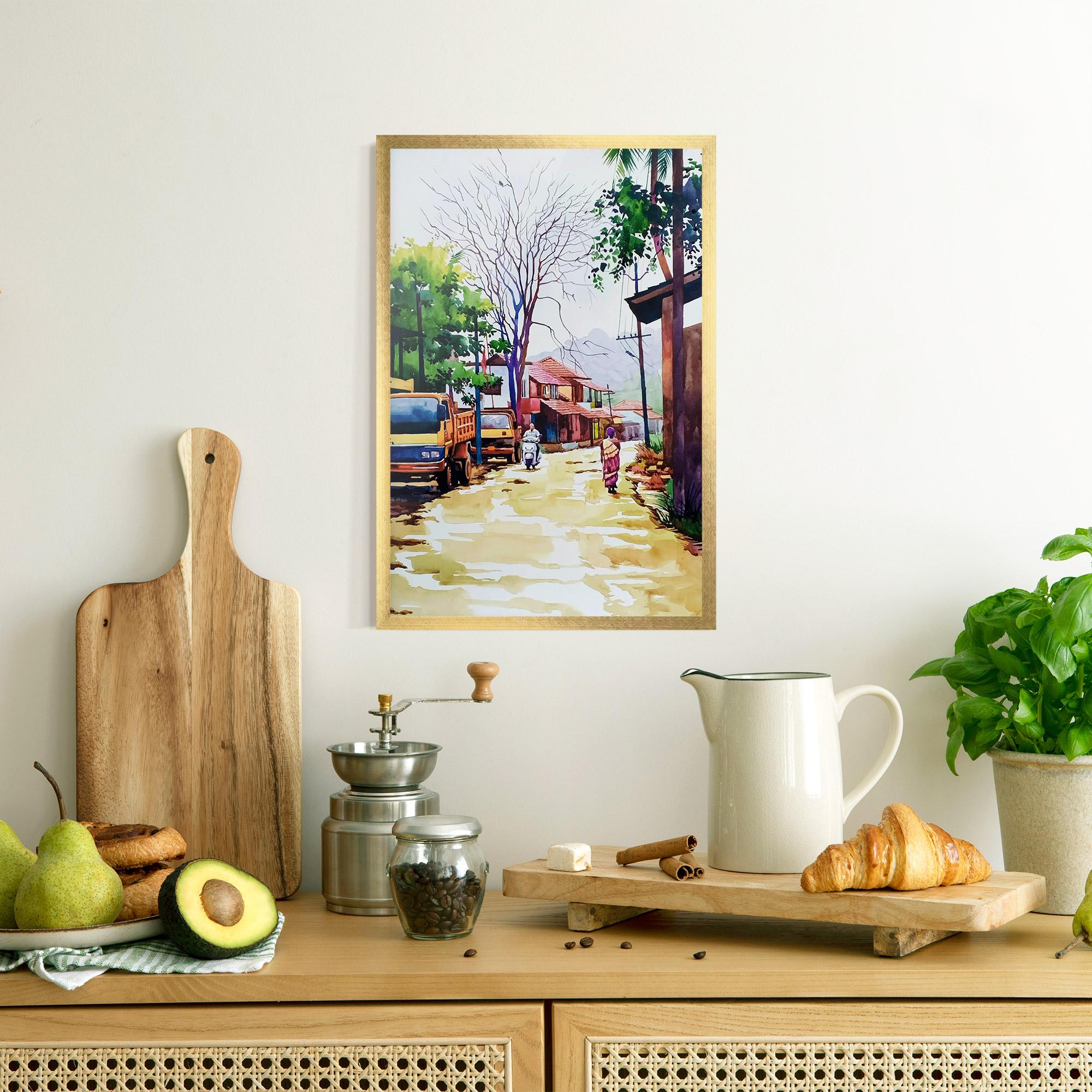 Poster Înrămat African City mockup 8