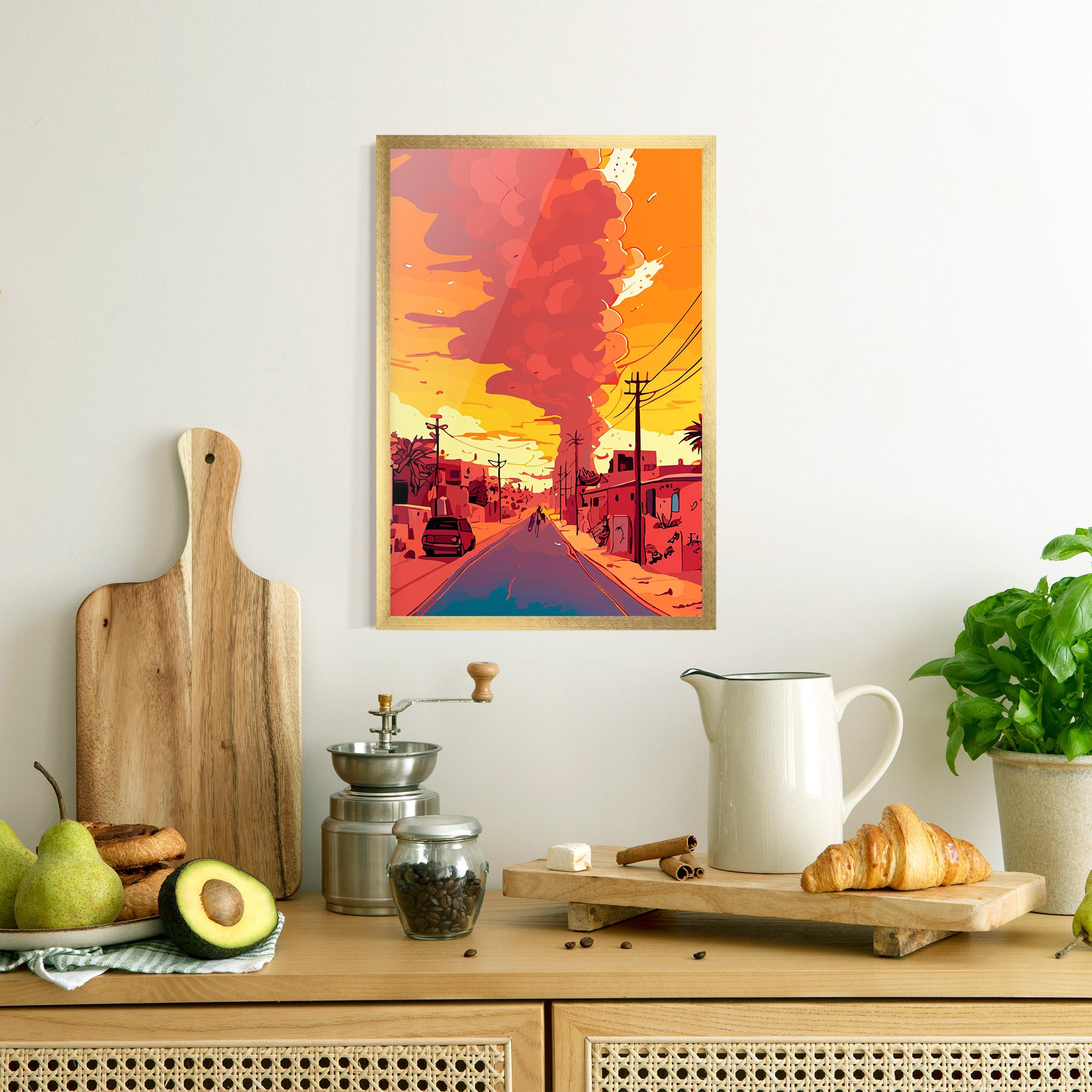 Poster Înrămat African Smoke mockup 8