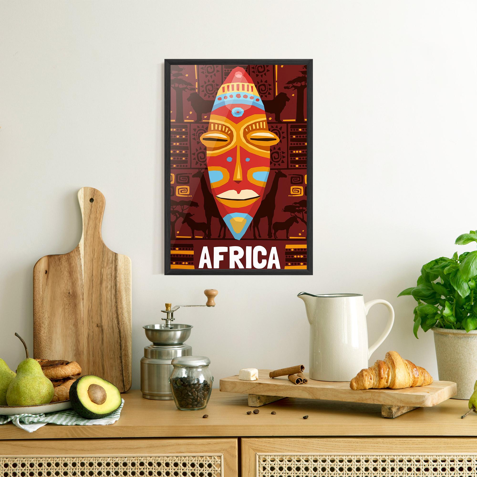 Poster Înrămat Africa Mask mockup 8