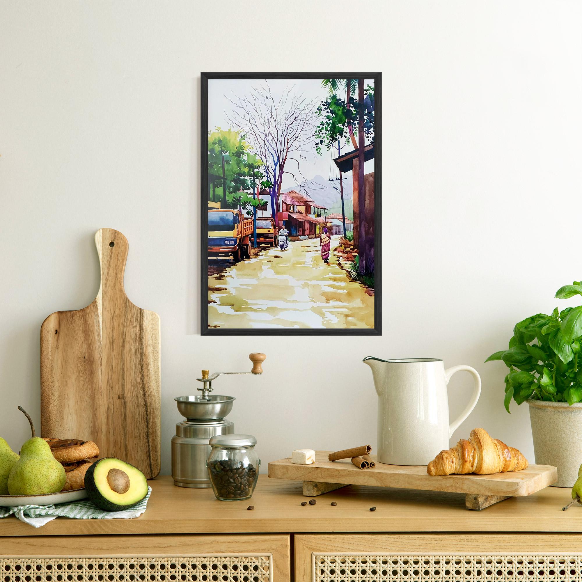 Poster Înrămat African City mockup 8