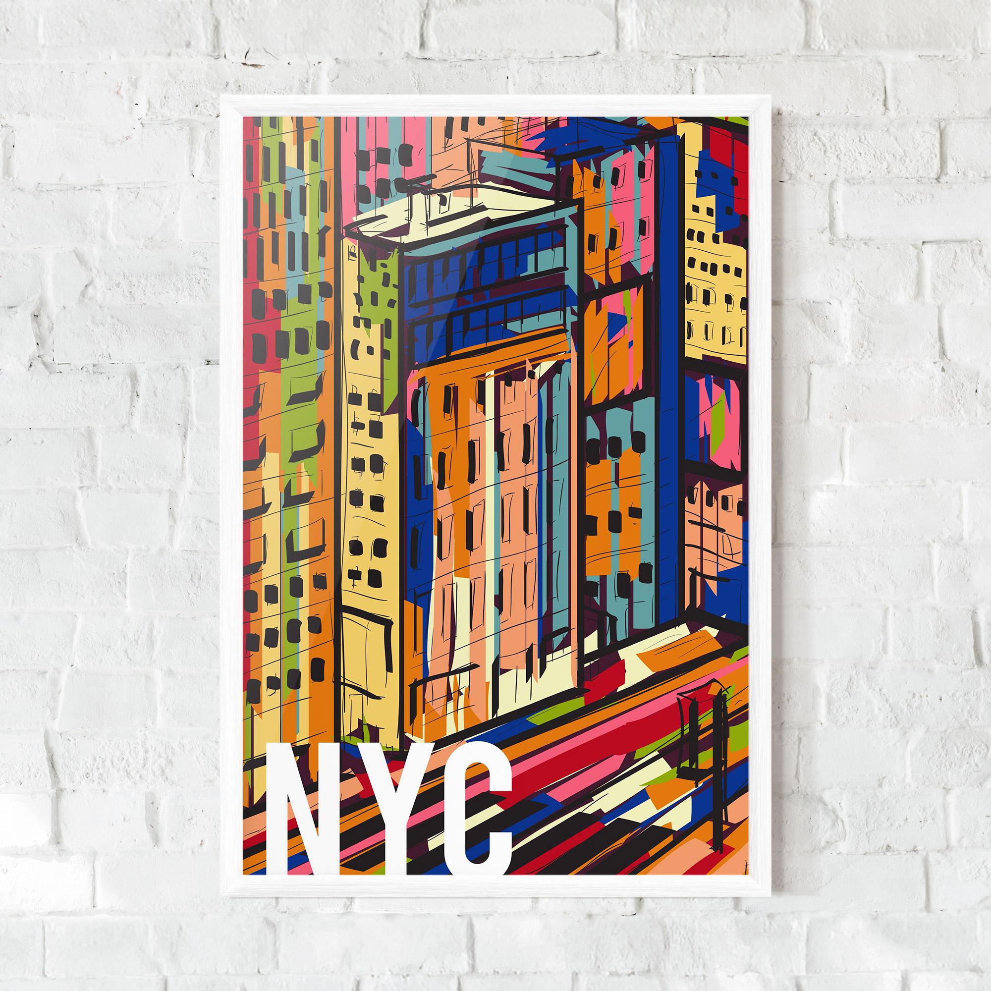 Poster Înrămat New York City Art mockup 0