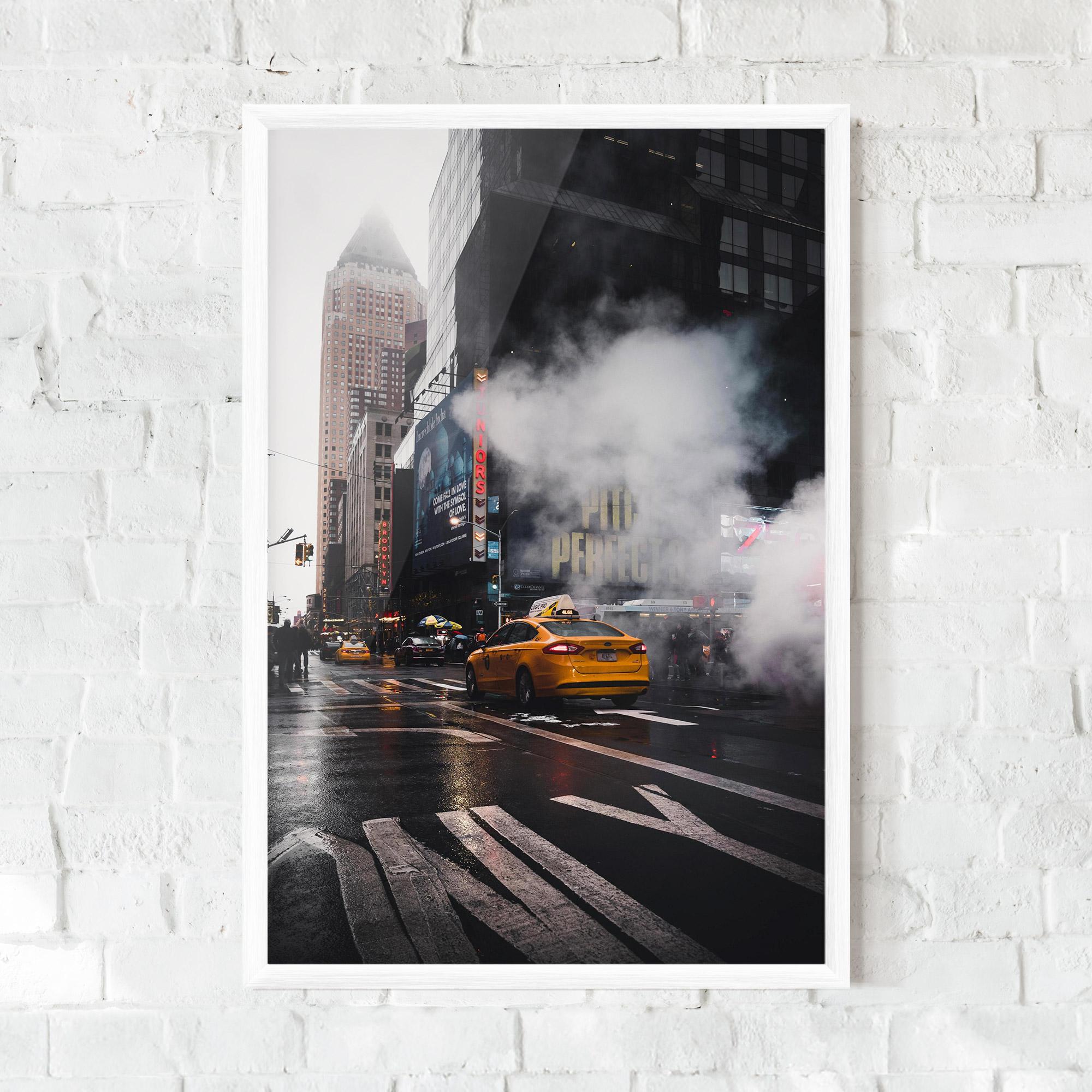 Poster Înrămat Taxi Smoke City mockup 0