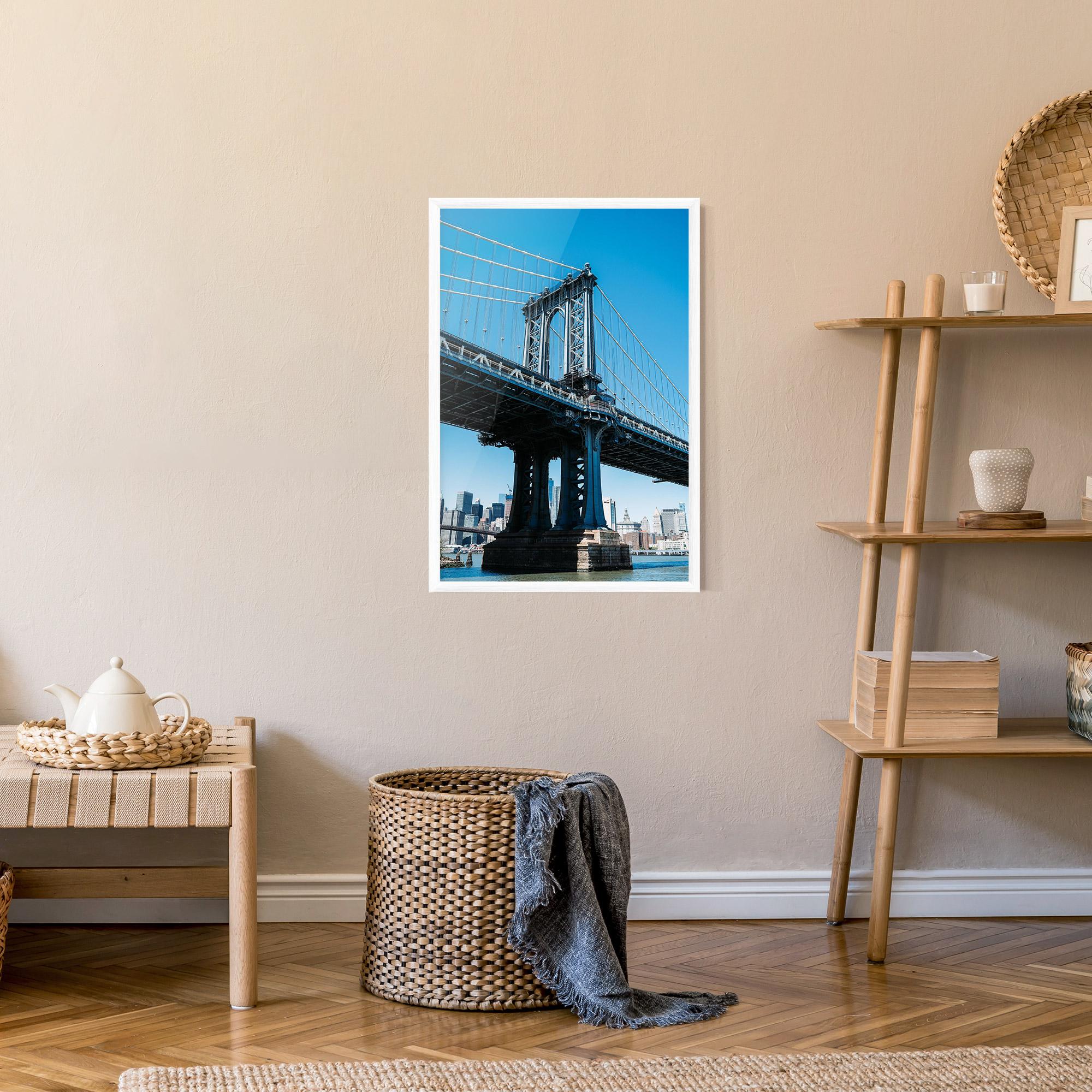 Poster Înrămat Blue Sky Bridge mockup 9