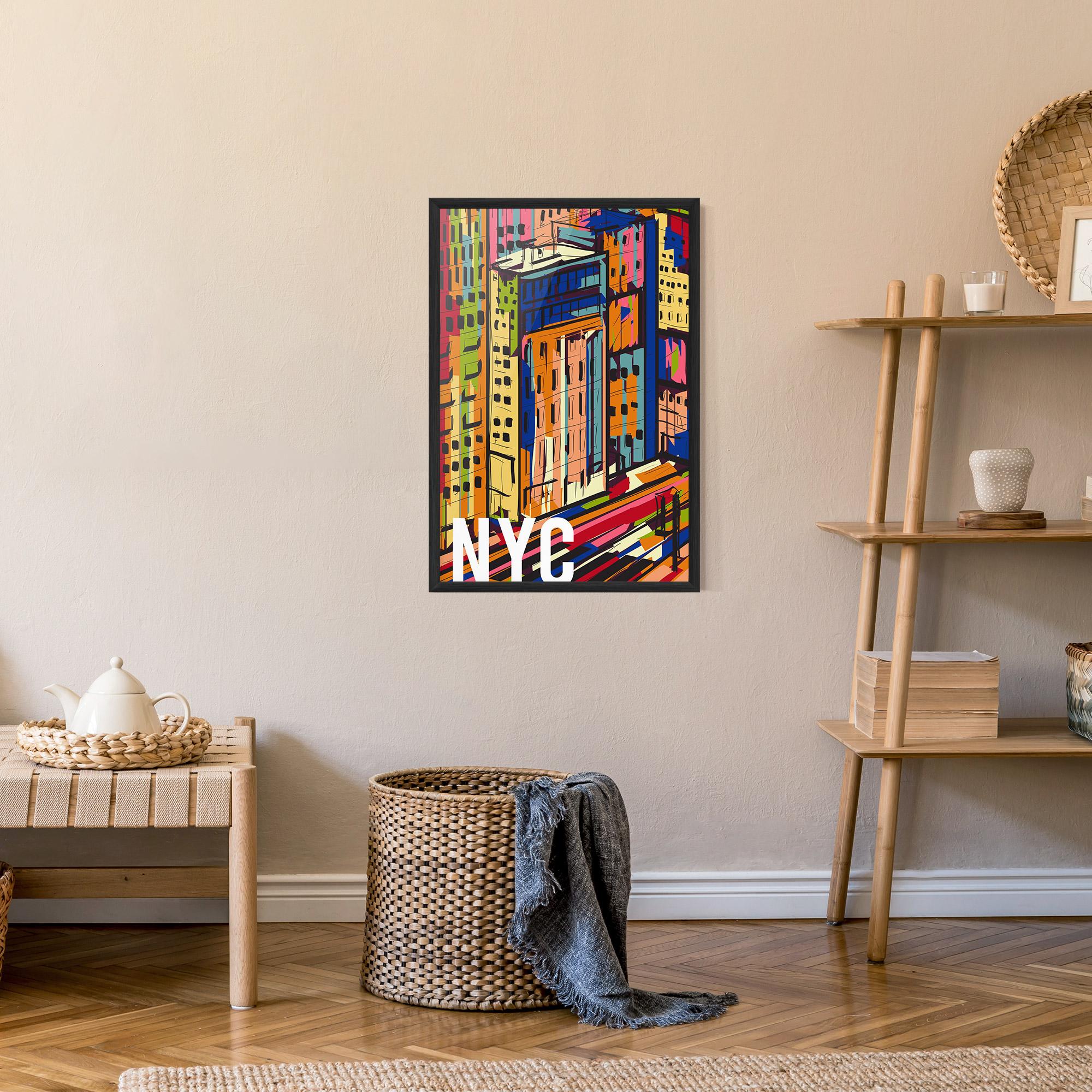Poster Înrămat New York City Art mockup 9