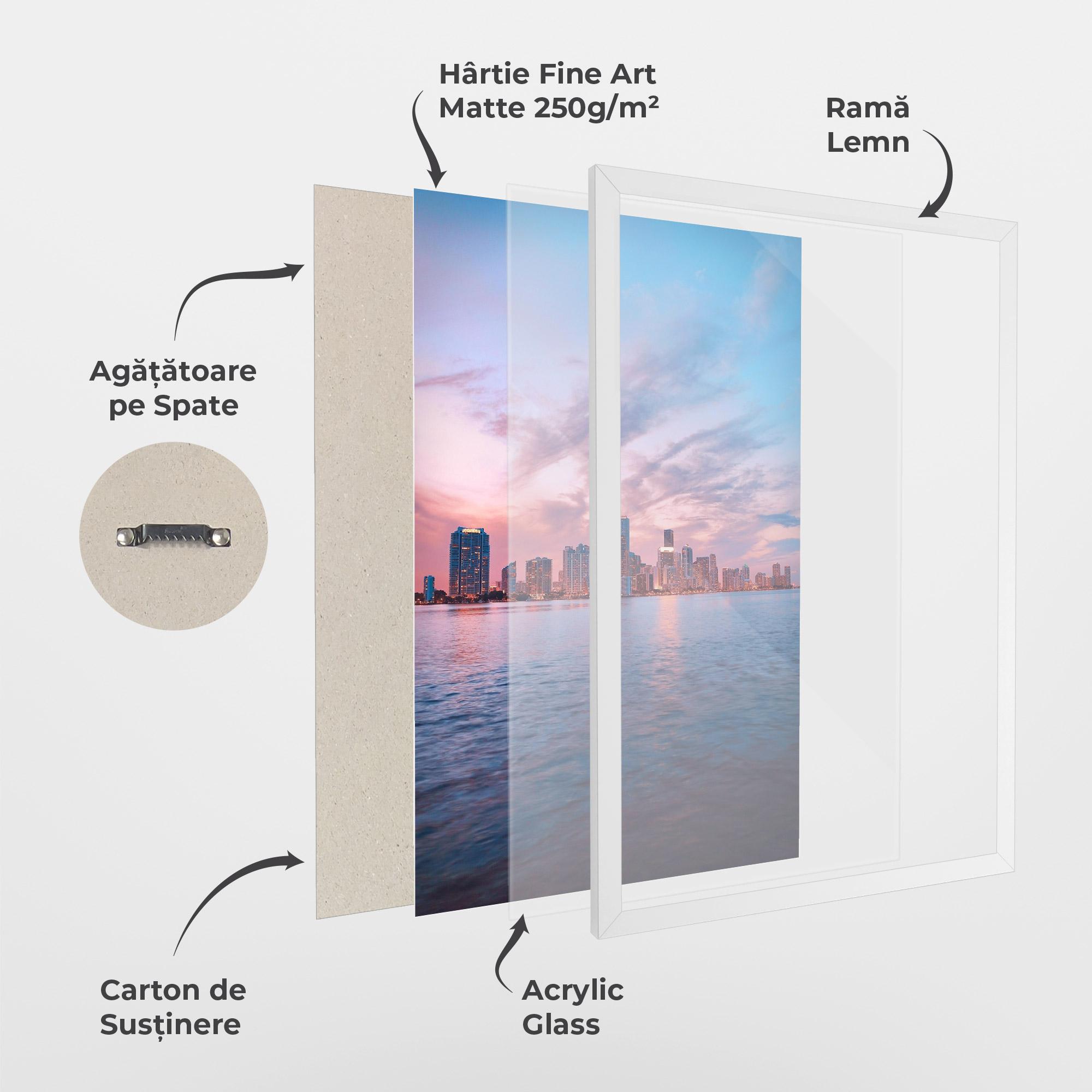 Poster Înrămat Over The Lake mockup 1