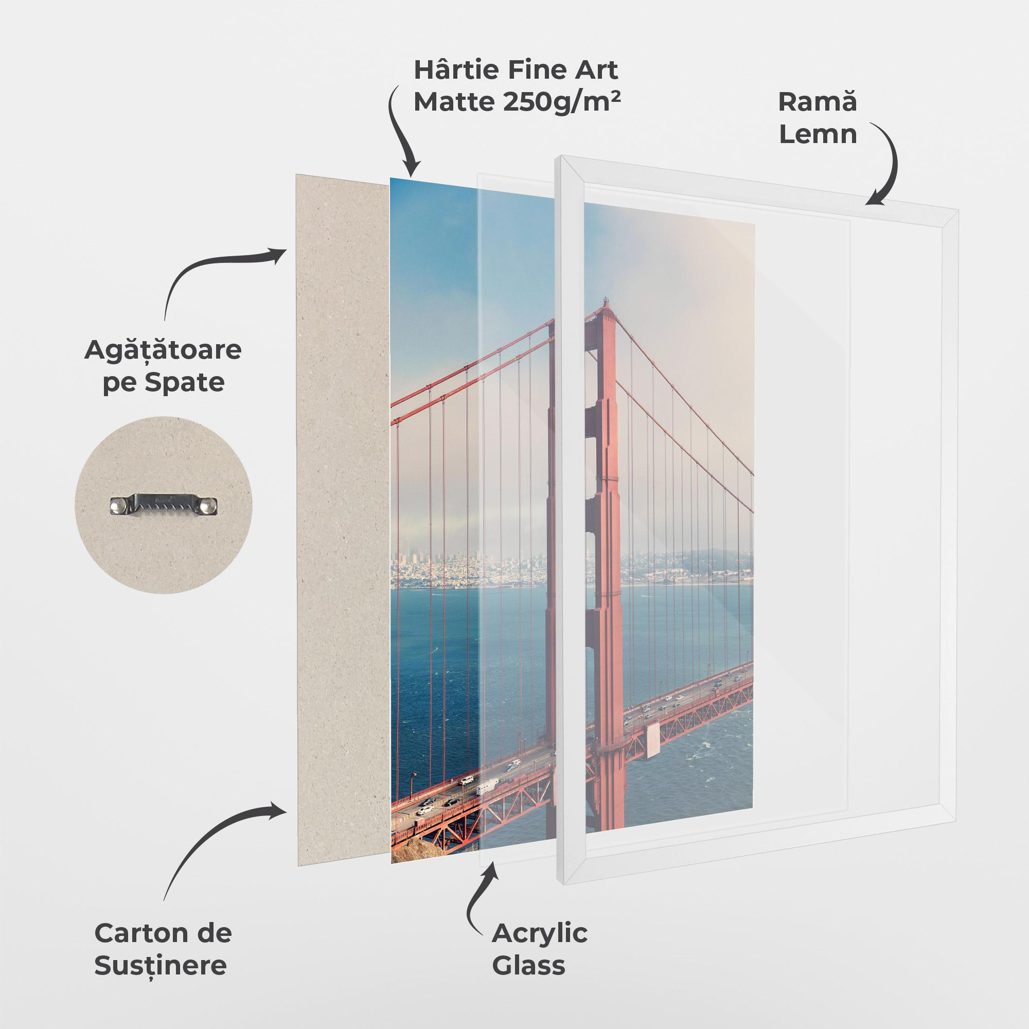 Poster Înrămat Red High Bridge mockup 1