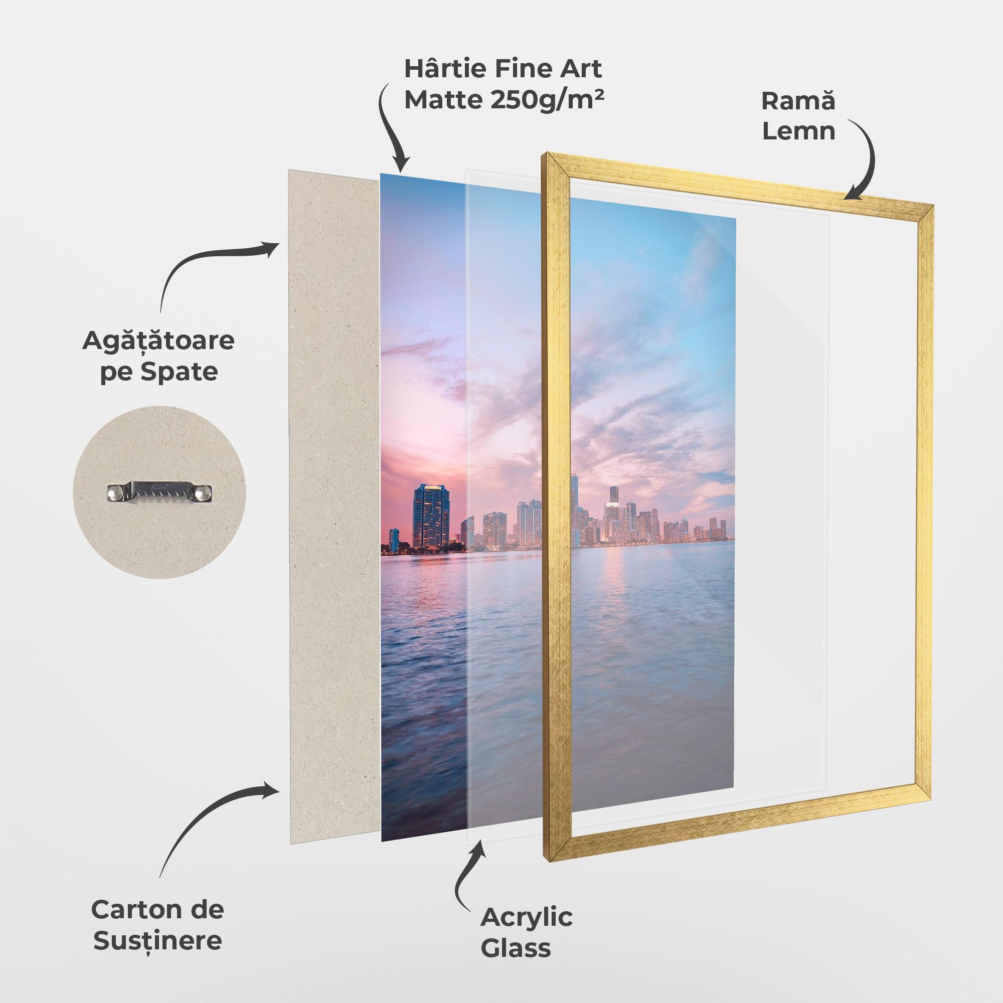 Poster Înrămat Over The Lake mockup 1