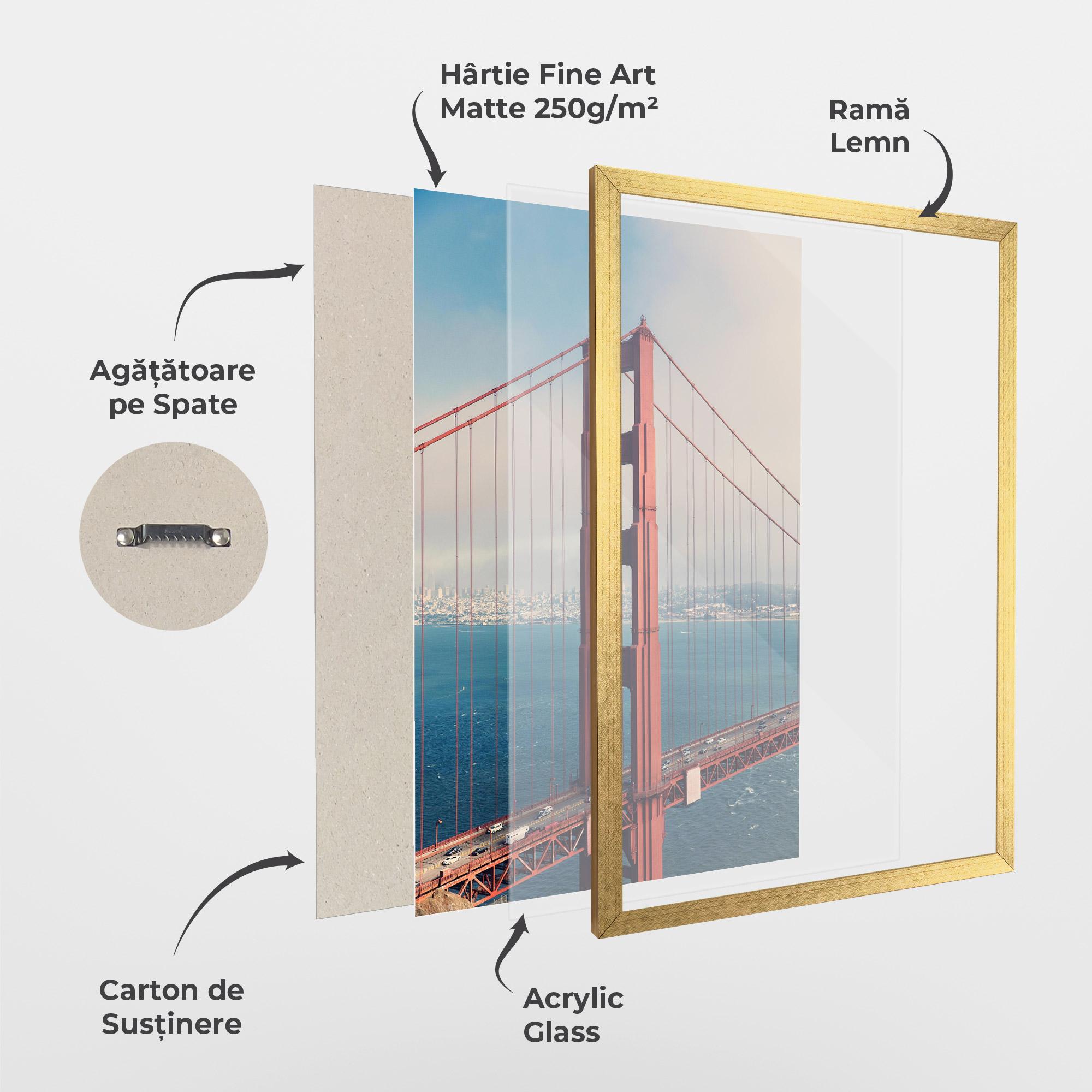 Poster Înrămat Red High Bridge mockup 1