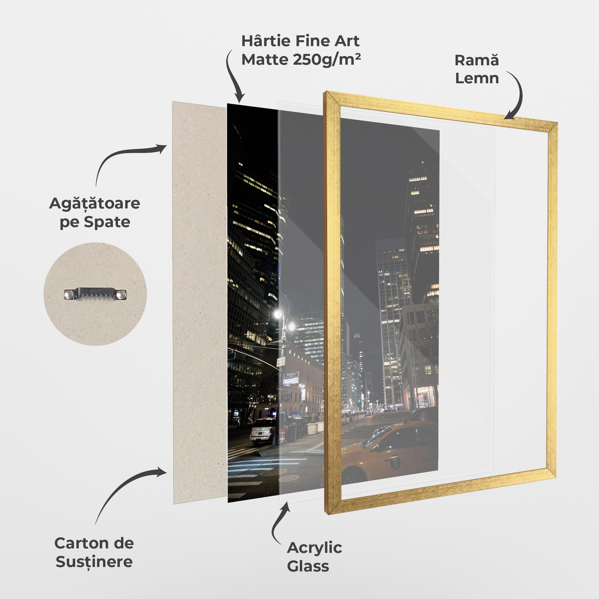 Poster Înrămat Skyline Night Light mockup 1