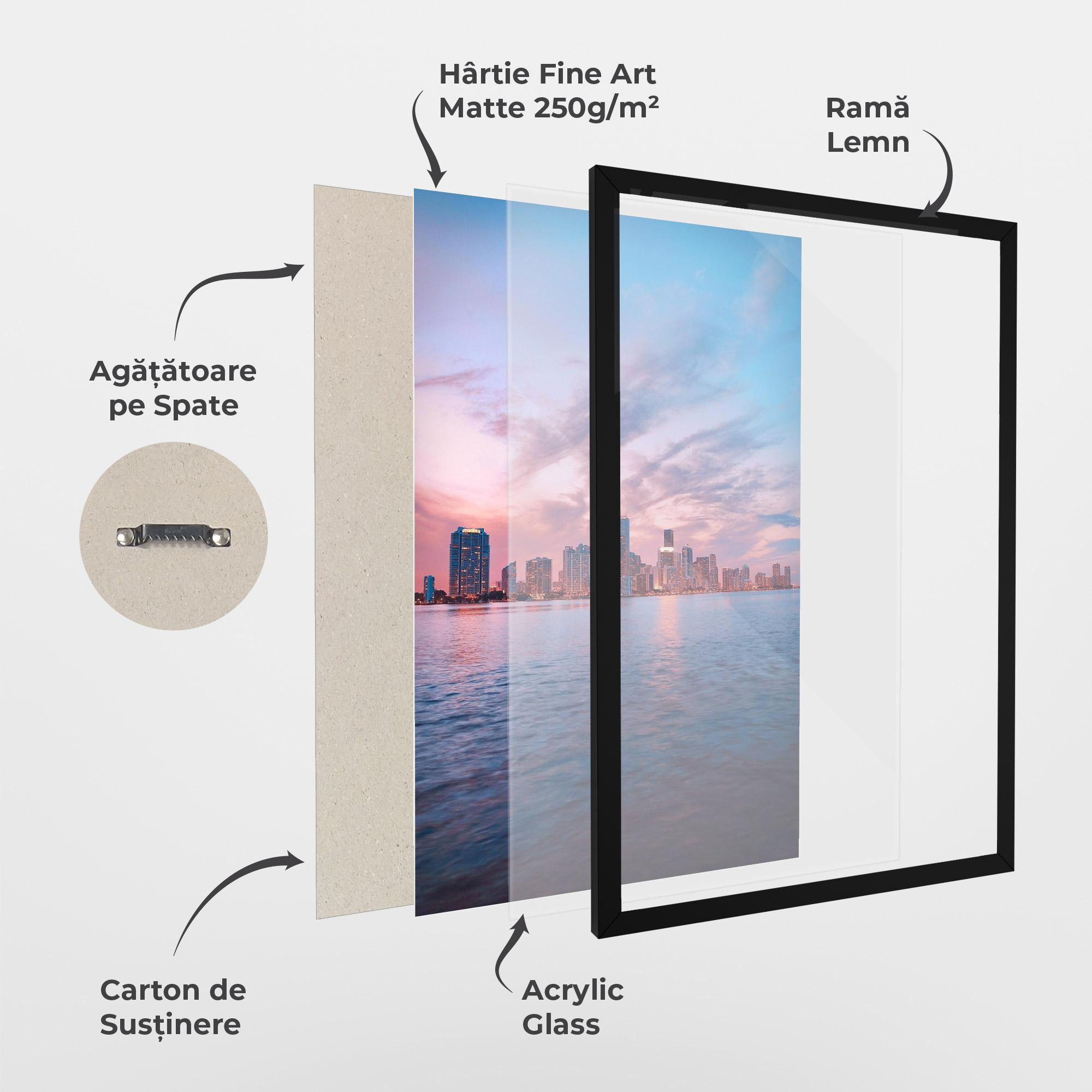 Poster Înrămat Over The Lake mockup 1