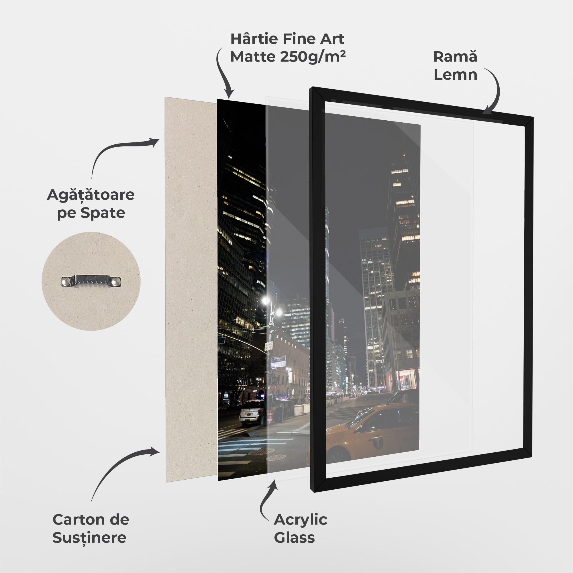 Poster Înrămat Skyline Night Light mockup 1