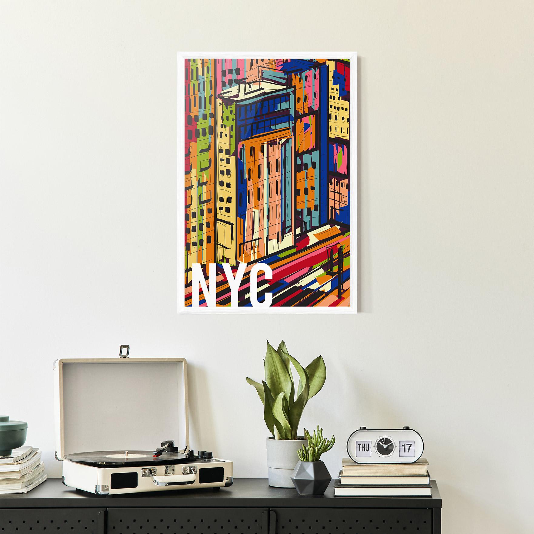 Poster Înrămat New York City Art mockup 2