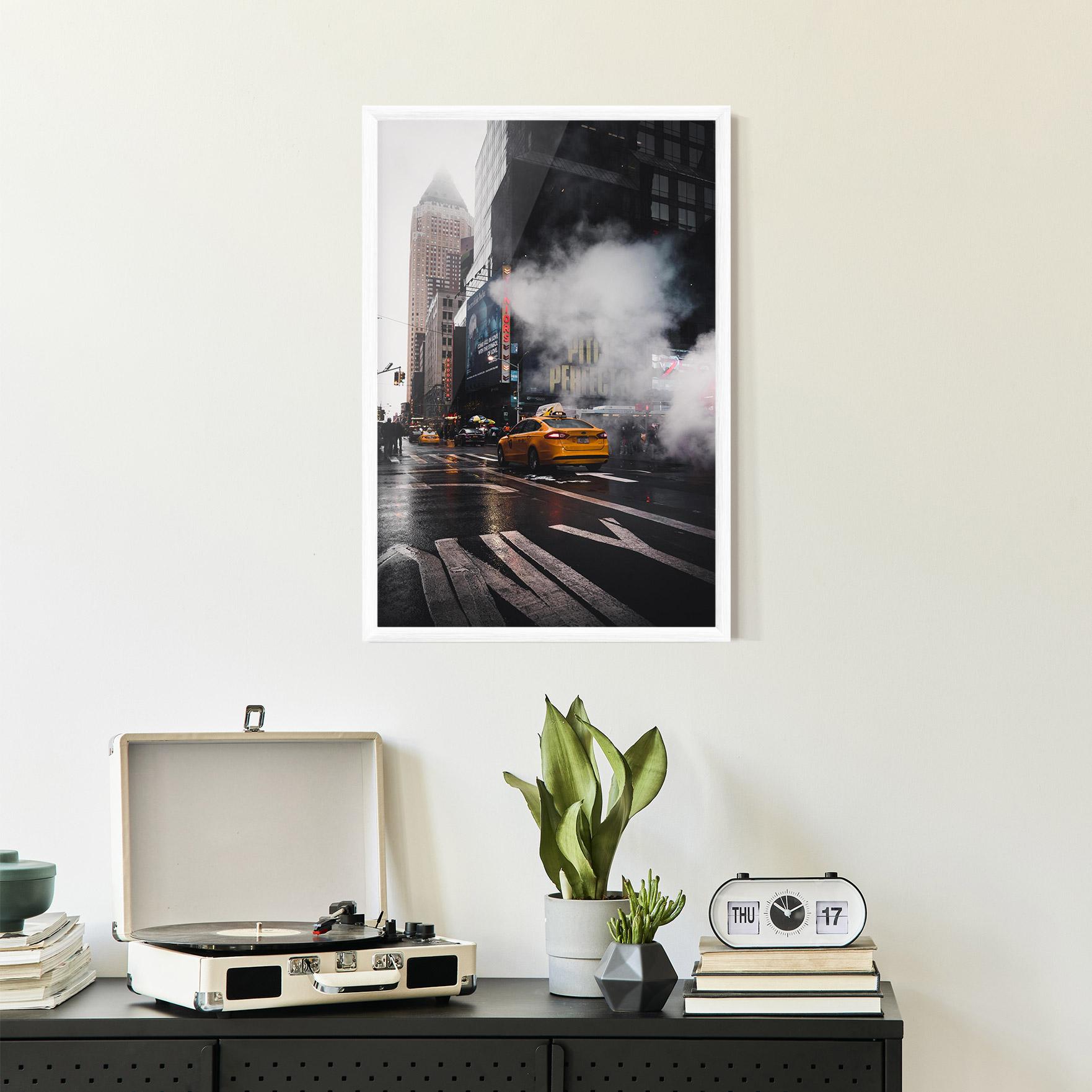 Poster Înrămat Taxi Smoke City mockup 2