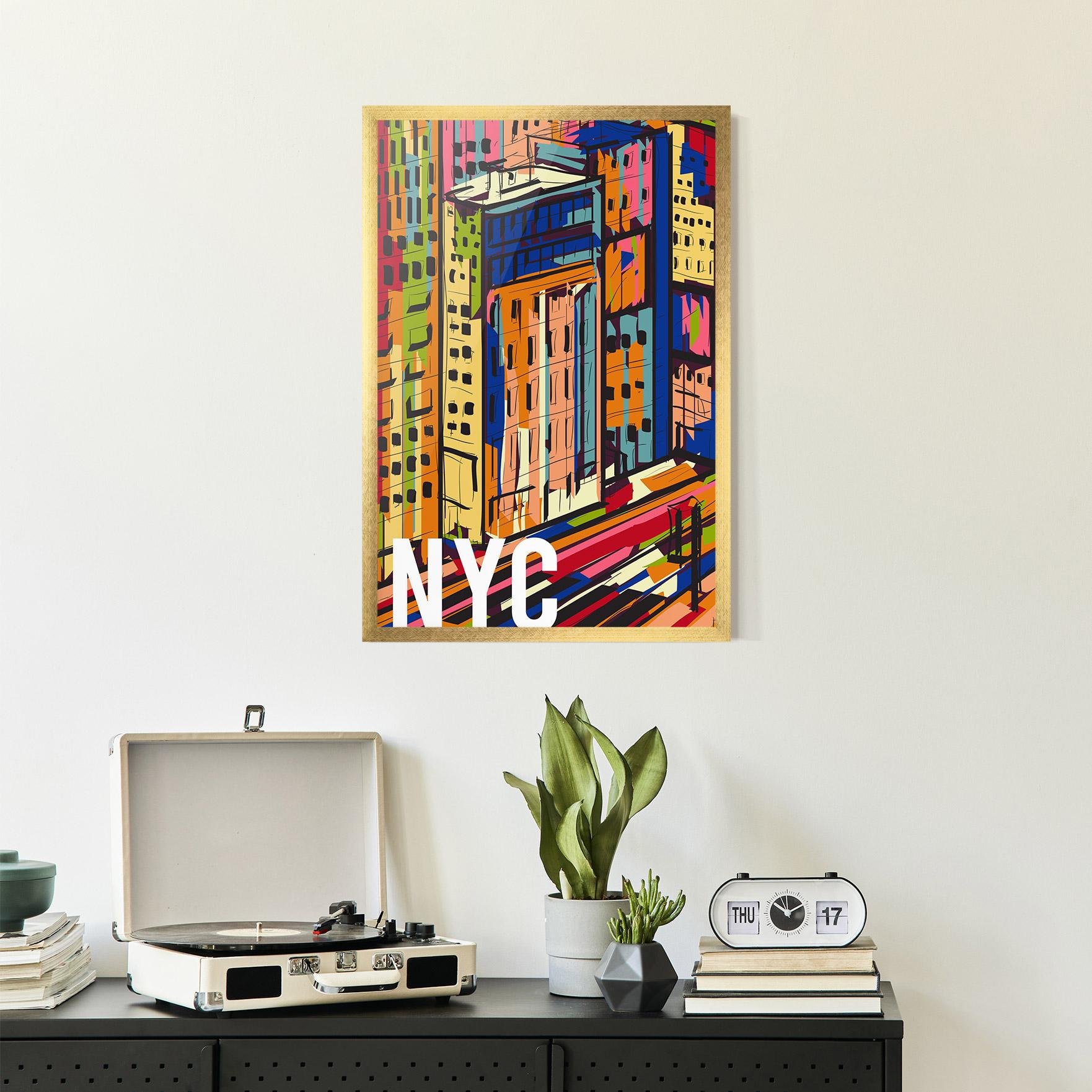 Poster Înrămat New York City Art mockup 2