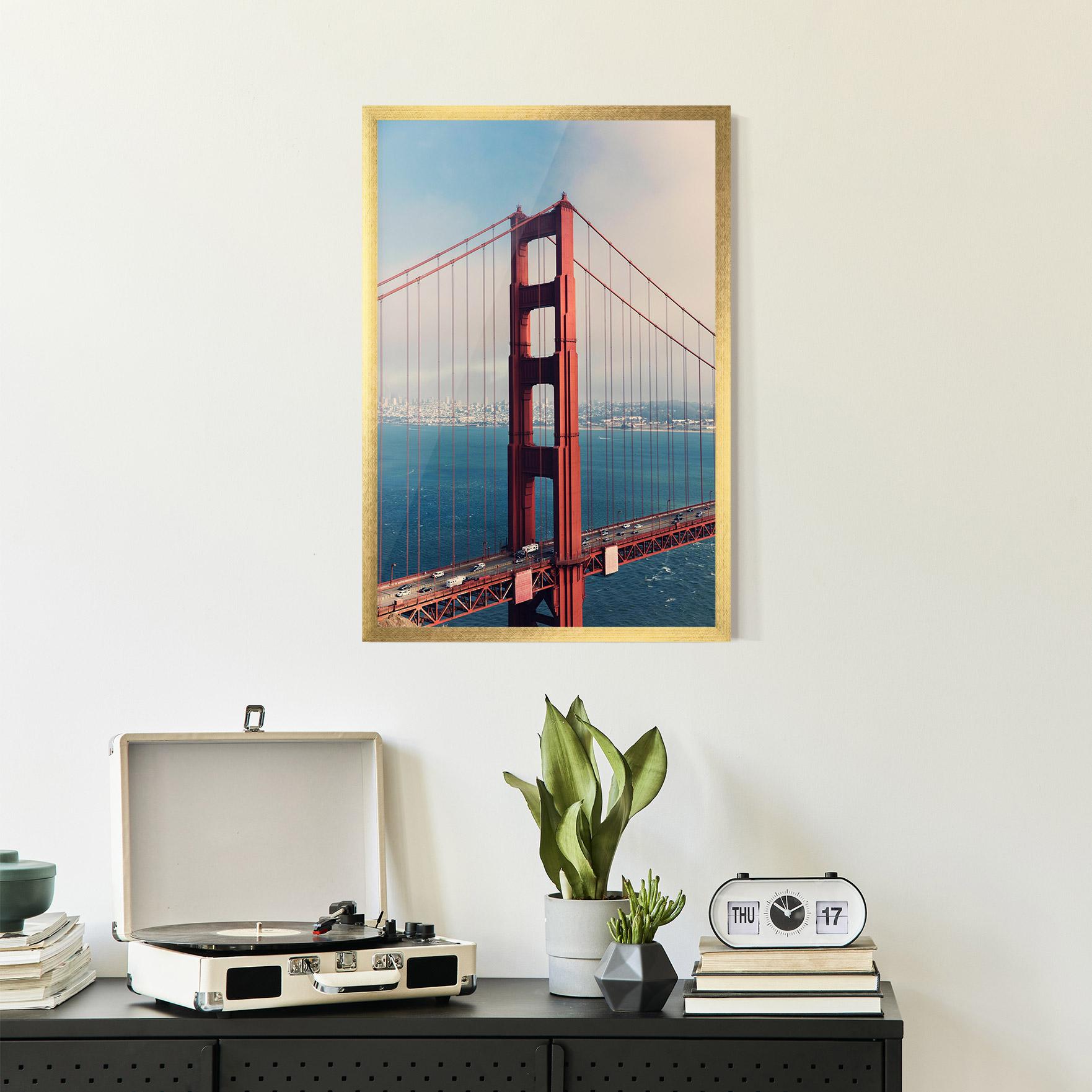 Poster Înrămat Red High Bridge mockup 2