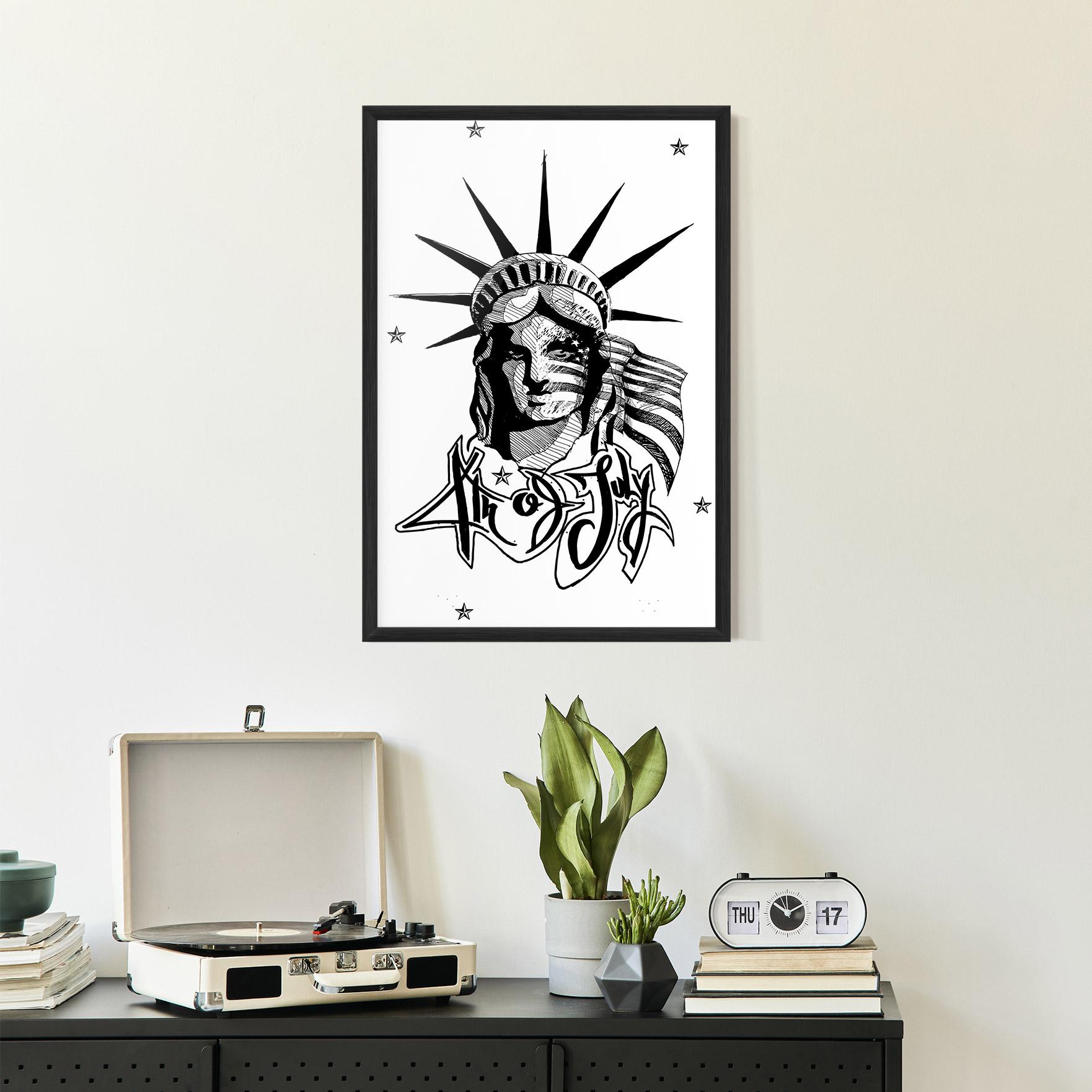 Poster Înrămat Head Of Liberty Statue mockup 2