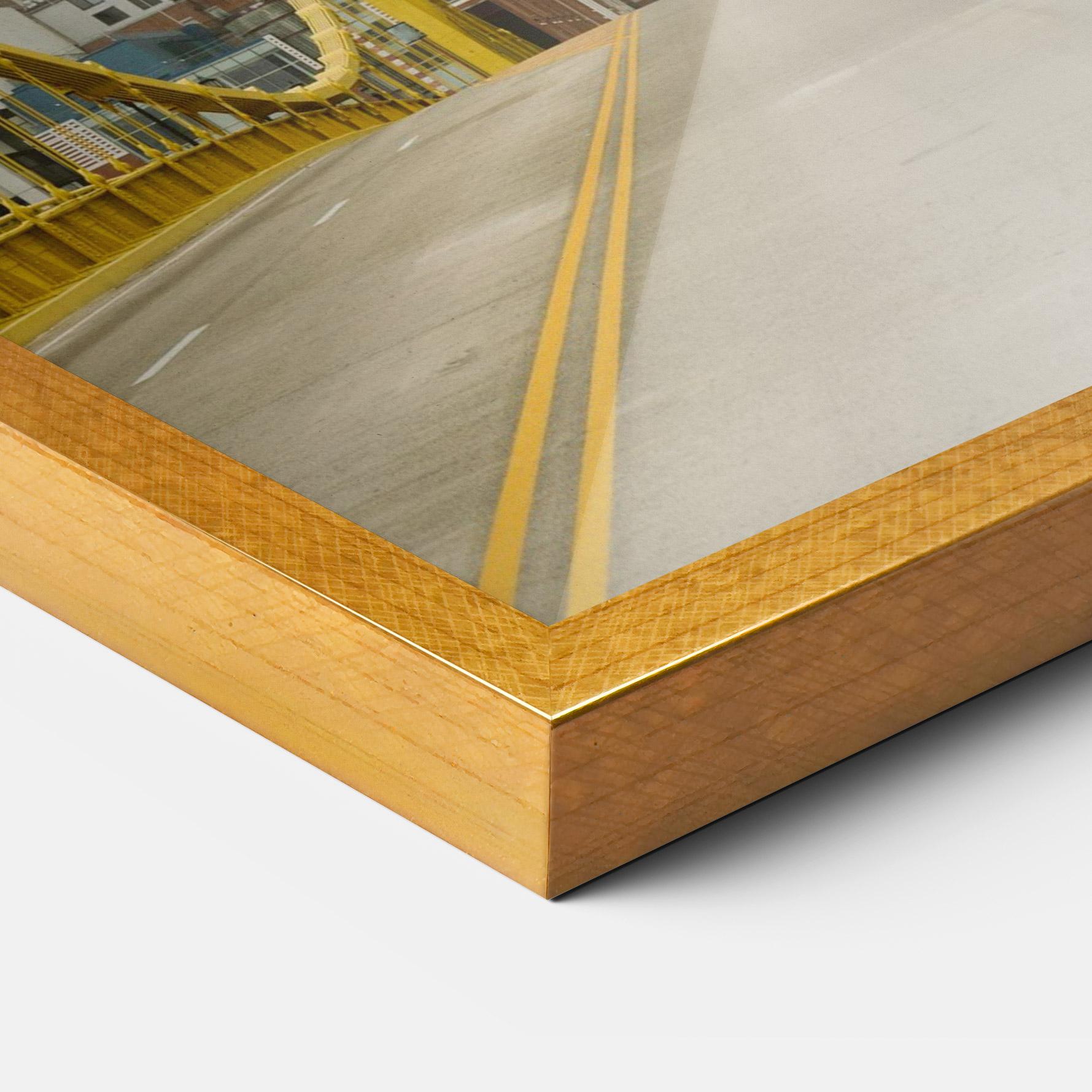 Poster Înrămat Yellow Foggy Bridge mockup 3