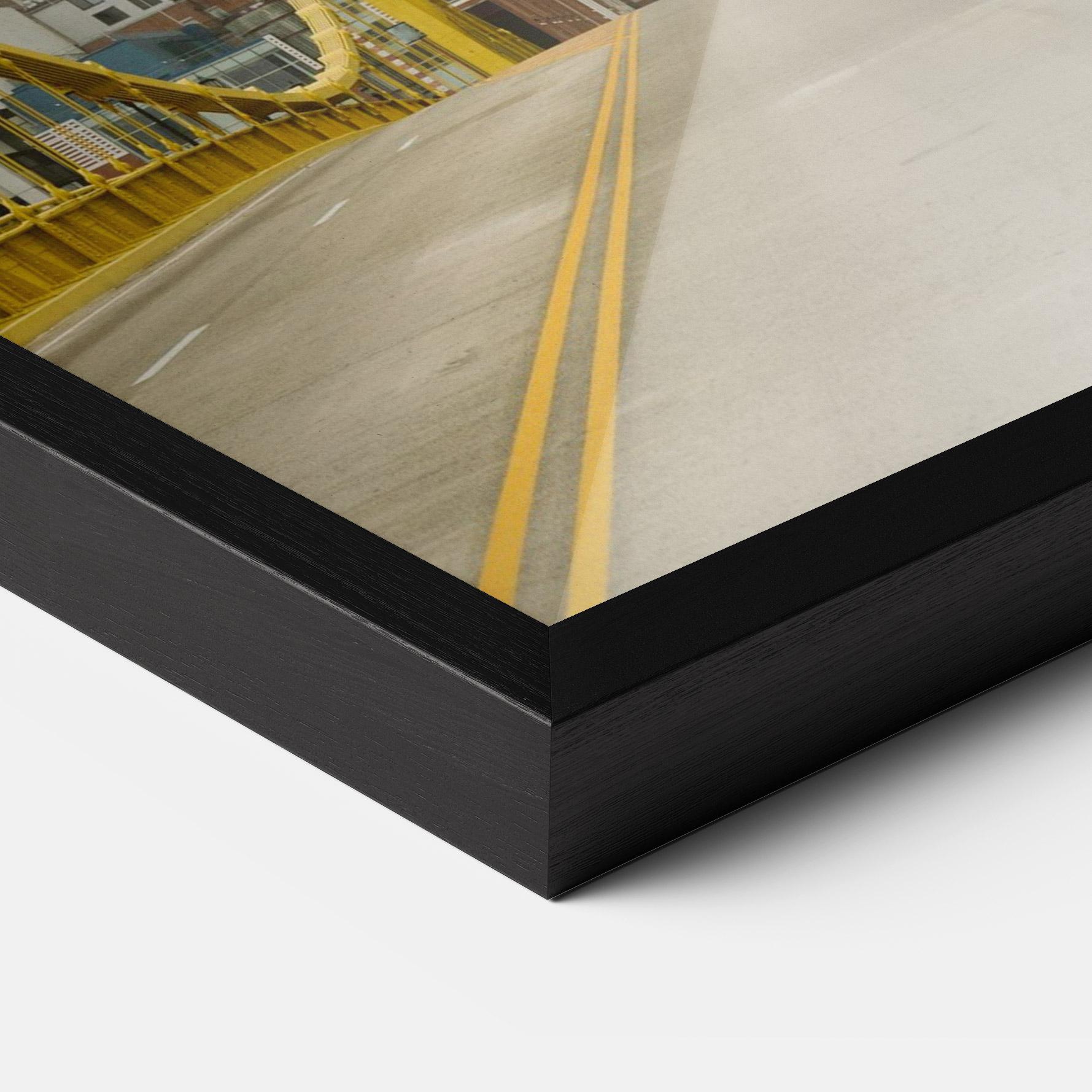 Poster Înrămat Yellow Foggy Bridge mockup 3