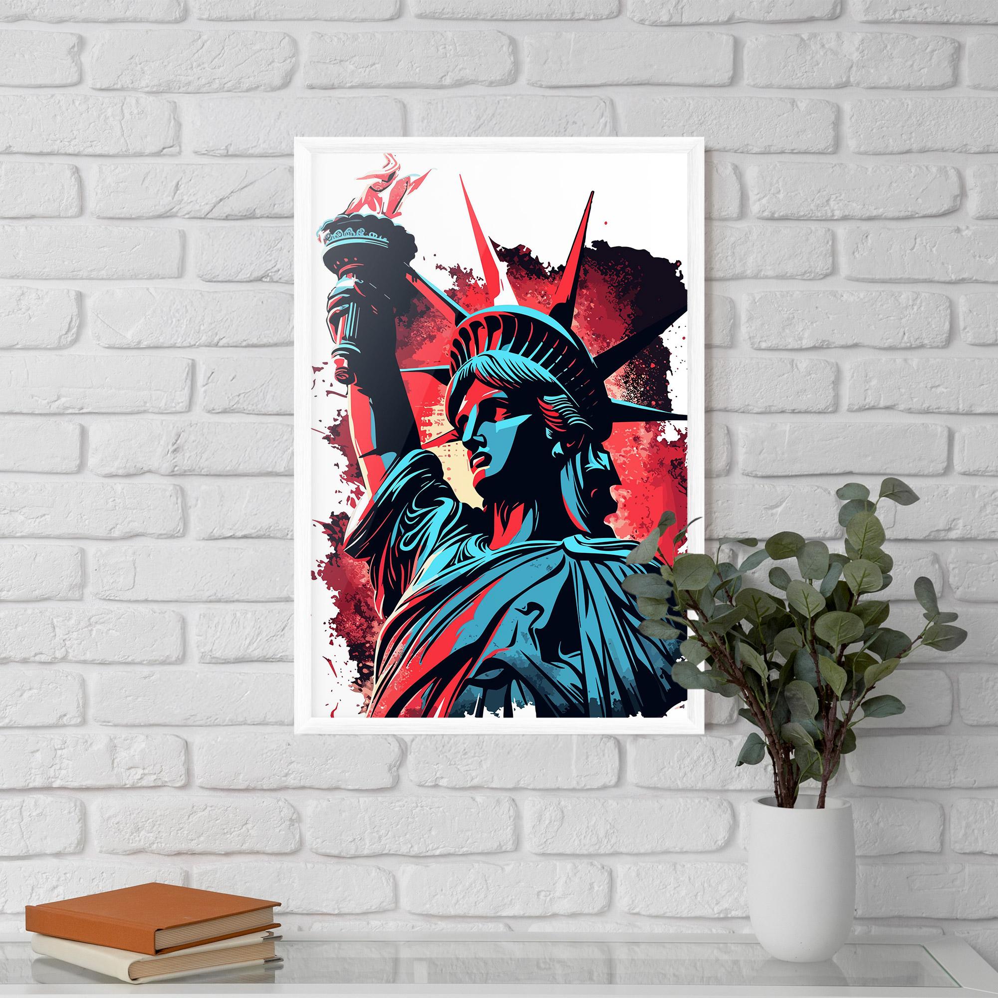 Poster Înrămat Liberty Statue Art mockup 5
