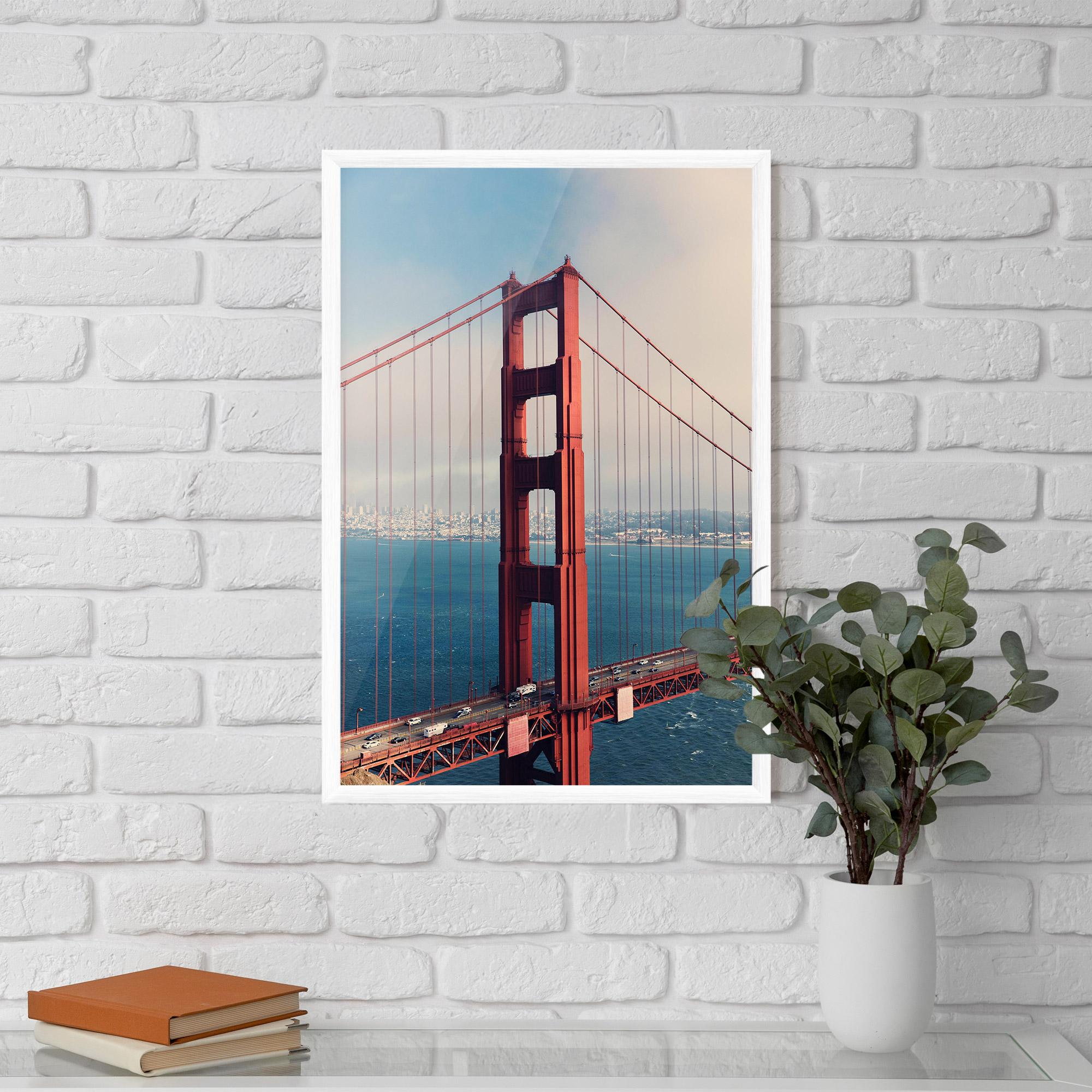 Poster Înrămat Red High Bridge mockup 5