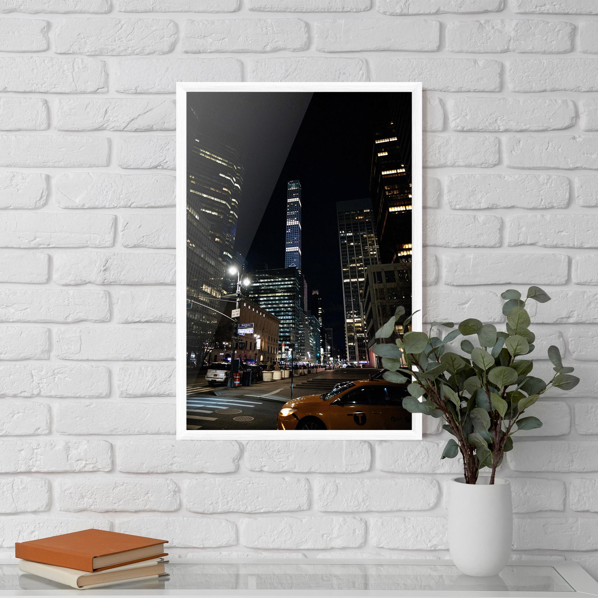 Poster Înrămat Skyline Night Light mockup 5
