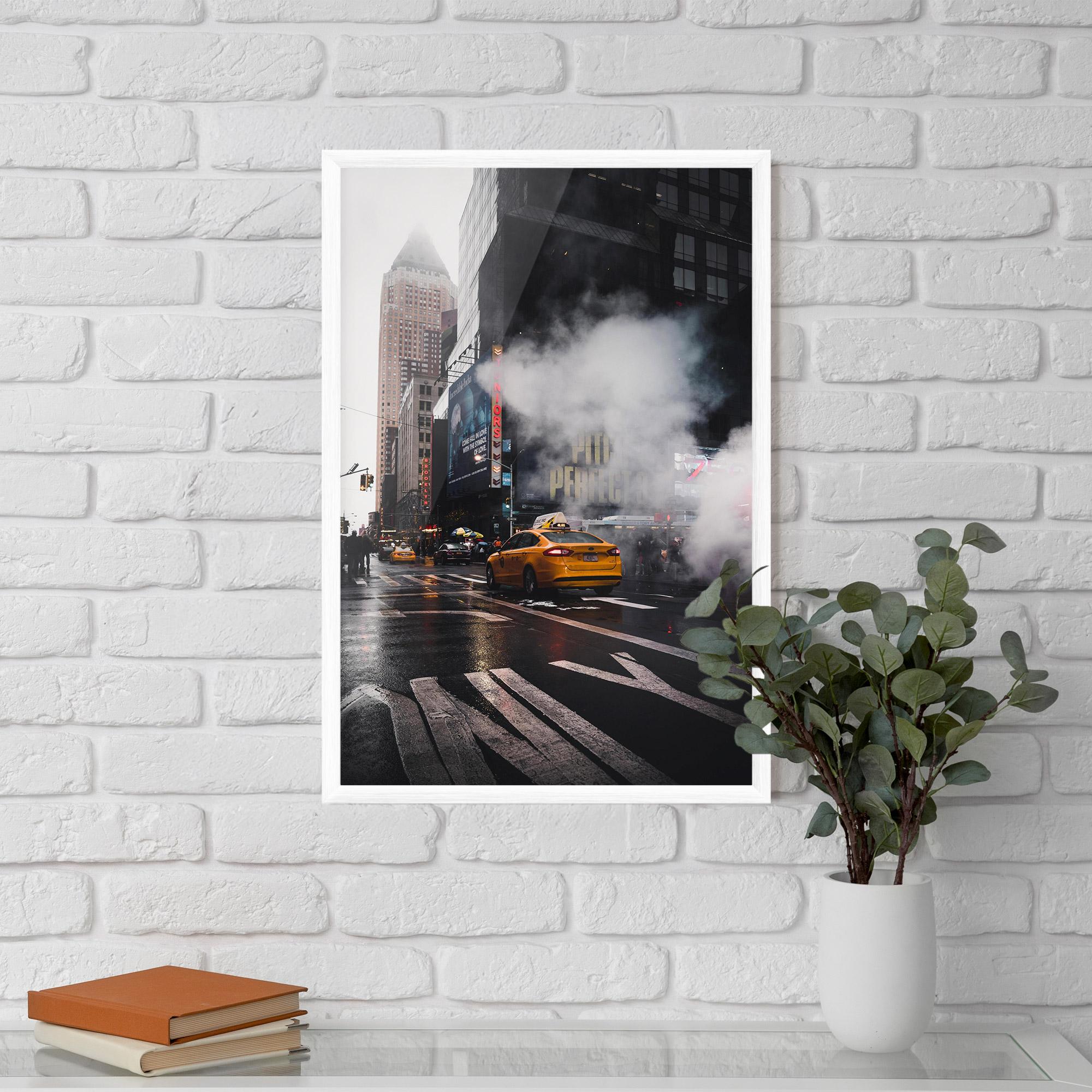 Poster Înrămat Taxi Smoke City mockup 5