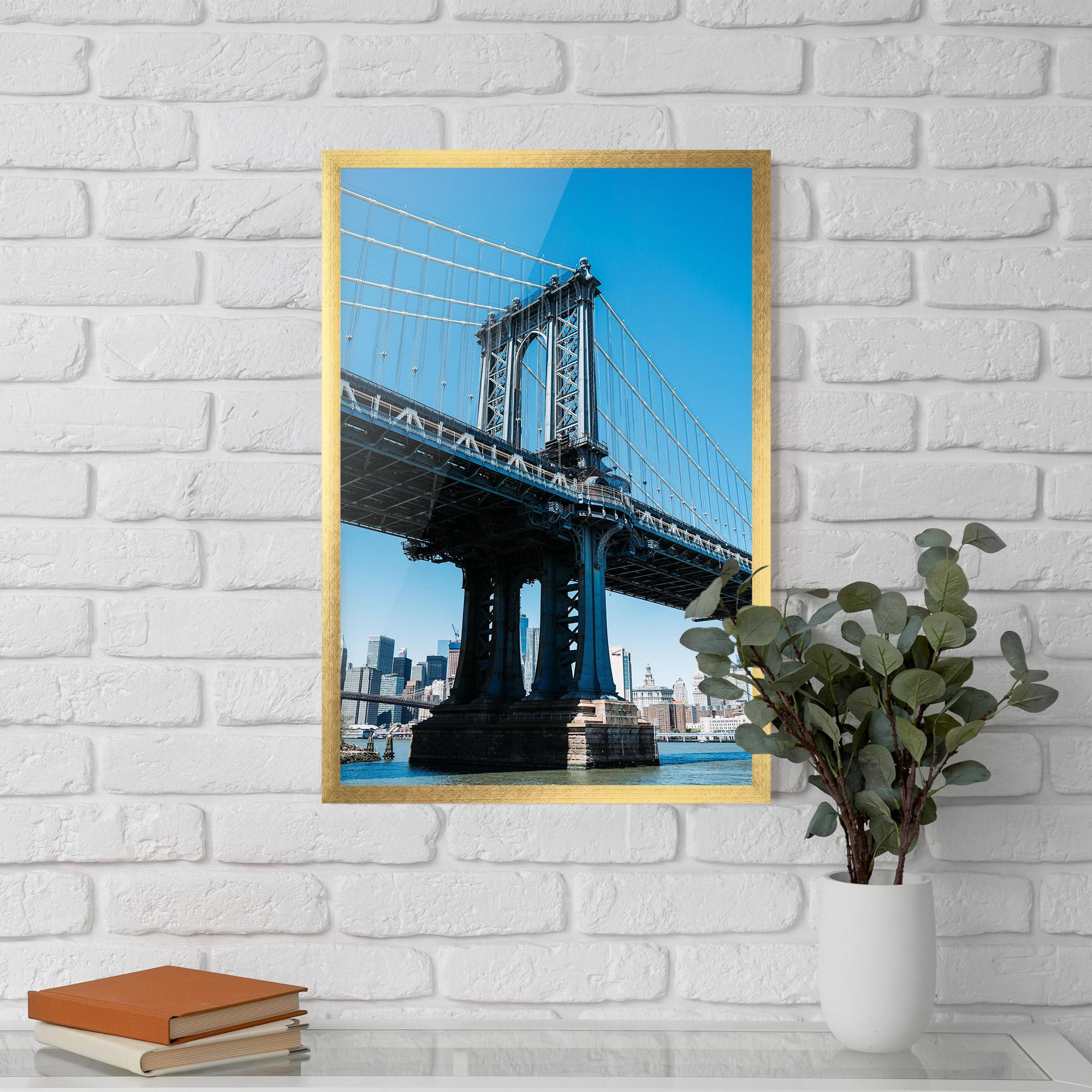 Poster Înrămat Blue Sky Bridge mockup 5