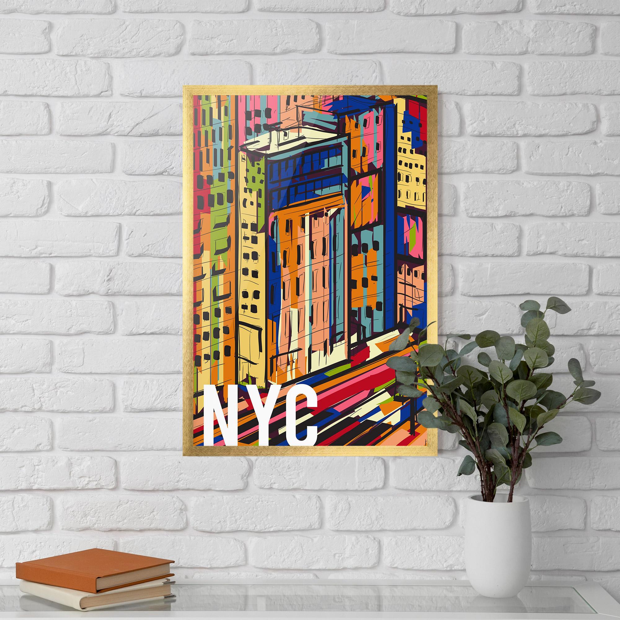 Poster Înrămat New York City Art mockup 5